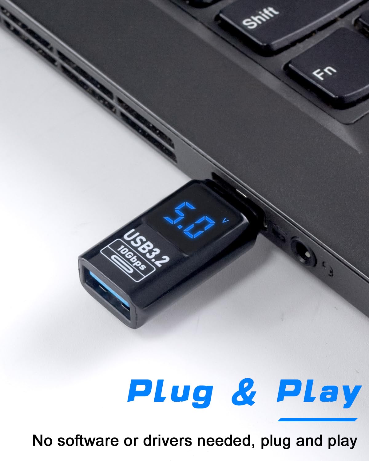 USB 3.2 Adapter with LED Display - 10Gbps Extender for Laptop, MacBook, PC - 2pcs