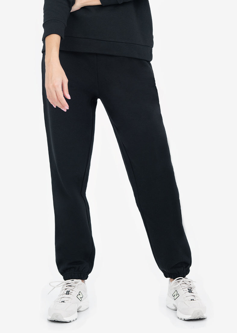 Life Lounge Oversized Jogger Pants for Women - Soft Comfortable High Waisted Loose Fit Sweatpants (Black) - Perfect for Yoga, Lounging & Casual Wear