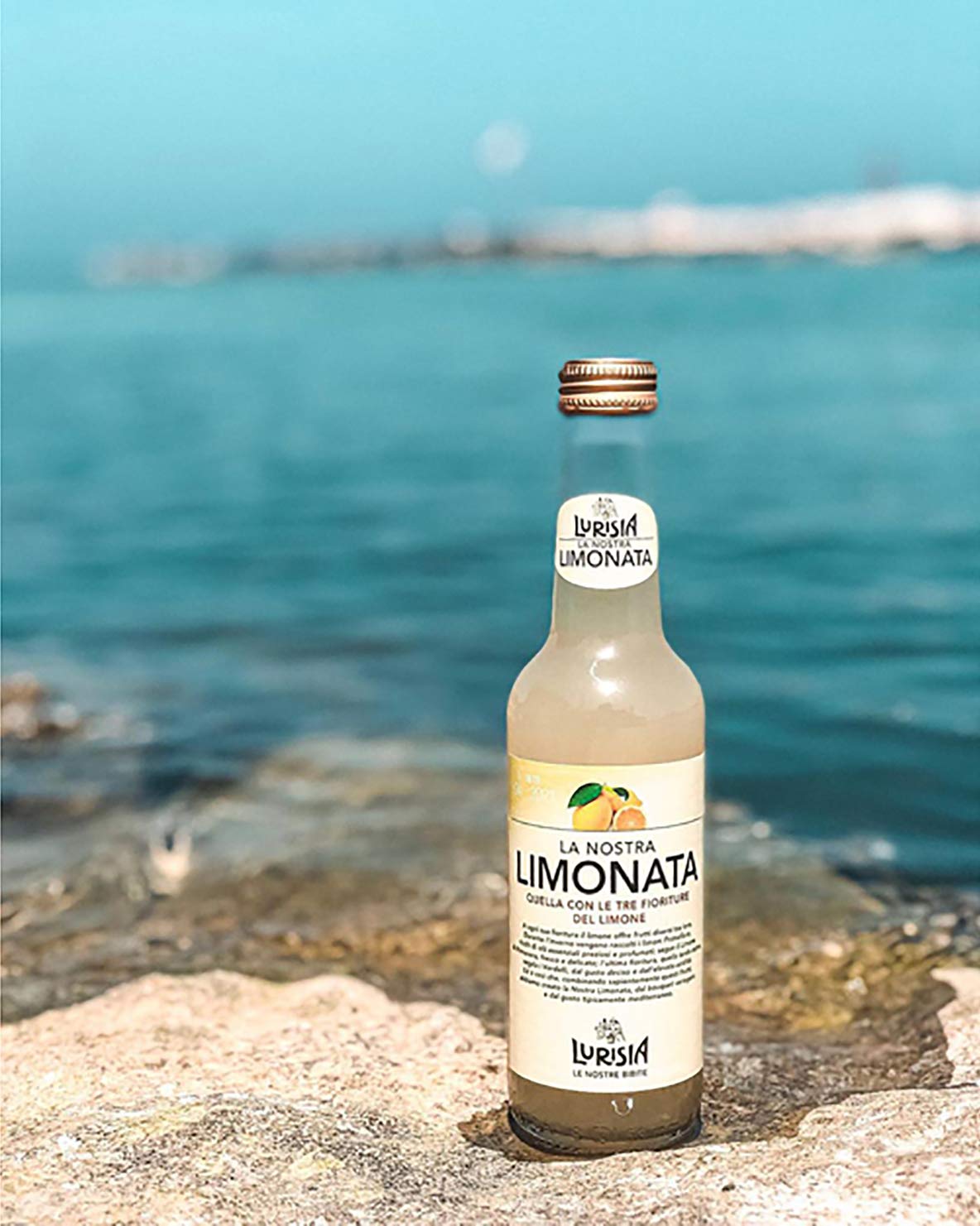 Lurisia La Nostra Limonata - Premium Italian Sparkling Lemon Soda Drink, 9.3 oz Glass Bottles (Pack of 24) - Refreshing Carbonated Beverage for Parties, Picnics & Summer Gatherings