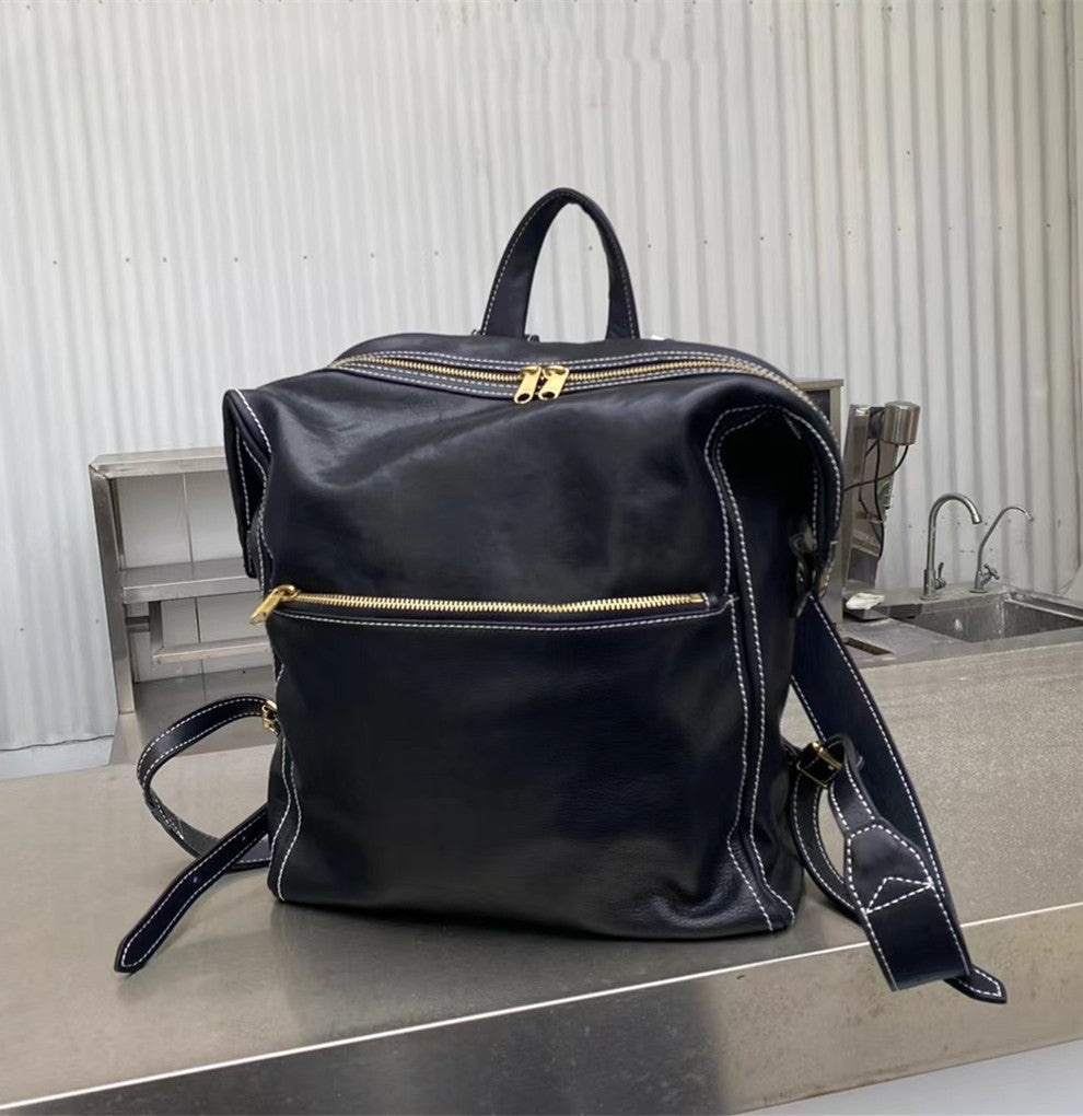 Premium Italian Leather Backpack for Women - Stylish & Durable Travel, Work & Everyday Use