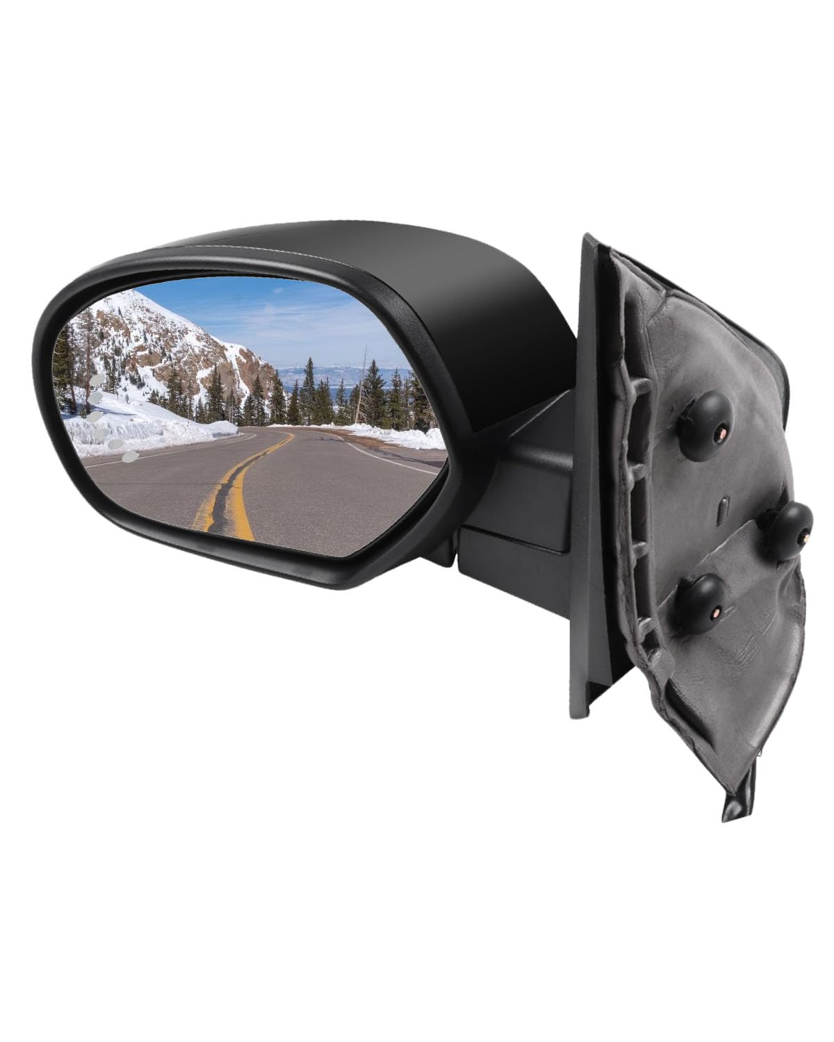 Black Left Side View Mirror with Puddle Lights, Chrome Turn Signal, Power Adjustment & Heated Manual Folding - Compatible with 2007-2013 Chevy Avalanche, Suburban 1500/2500 & GMC Sierra 1500 - Perfect for Night Driving and Enhanced Safety