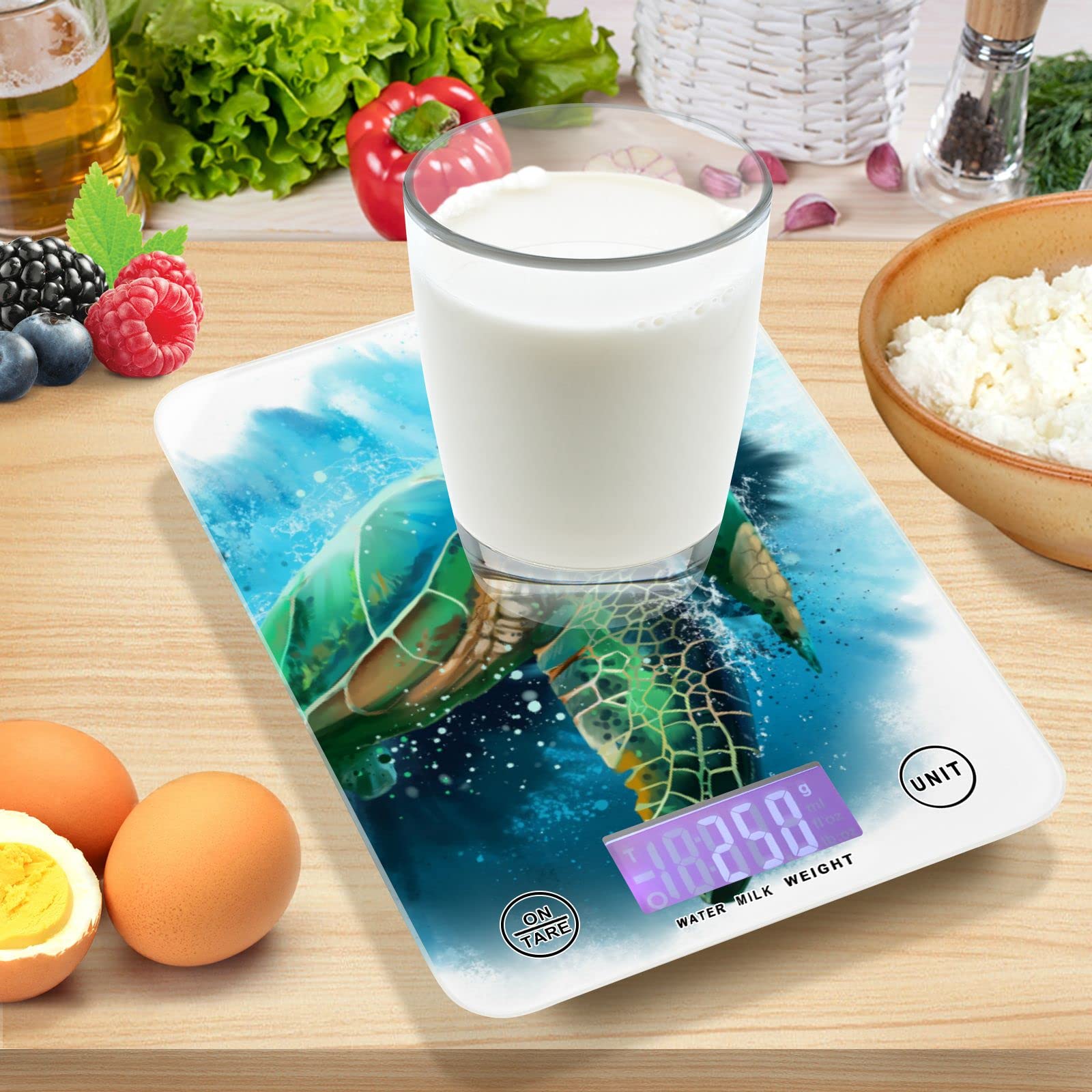 Waterproof Digital Kitchen Scale for Cooking & Baking - LCD Display, Measures in Ounces & Grams, Perfect for Sea Turtle Food Prep & Portion Control