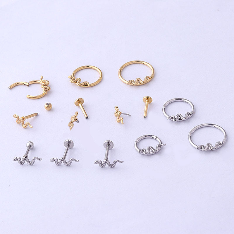 16G Surgical Steel Nose Ring, Lip Ring, Labret Push Pin Stud - Hypoallergenic Body Jewelry for Piercings | Perfect for Everyday Wear, Parties & Special Occasions (HSPJ710)