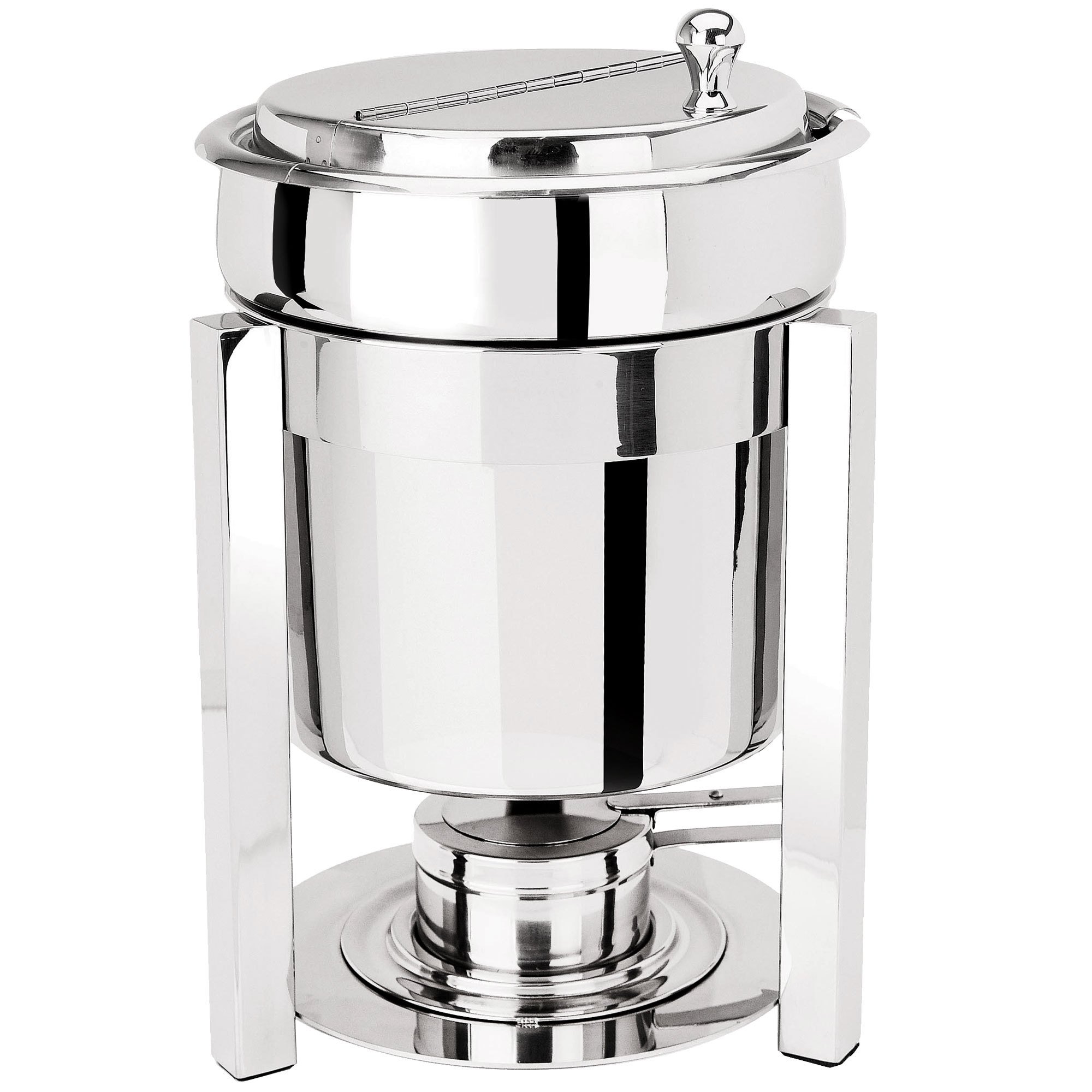 7 Qt. Stainless Steel Sauce Pot with Hinged Lid - Soup Cooking Pot, Stock Pot for Kitchen, Camping & Outdoor Cooking