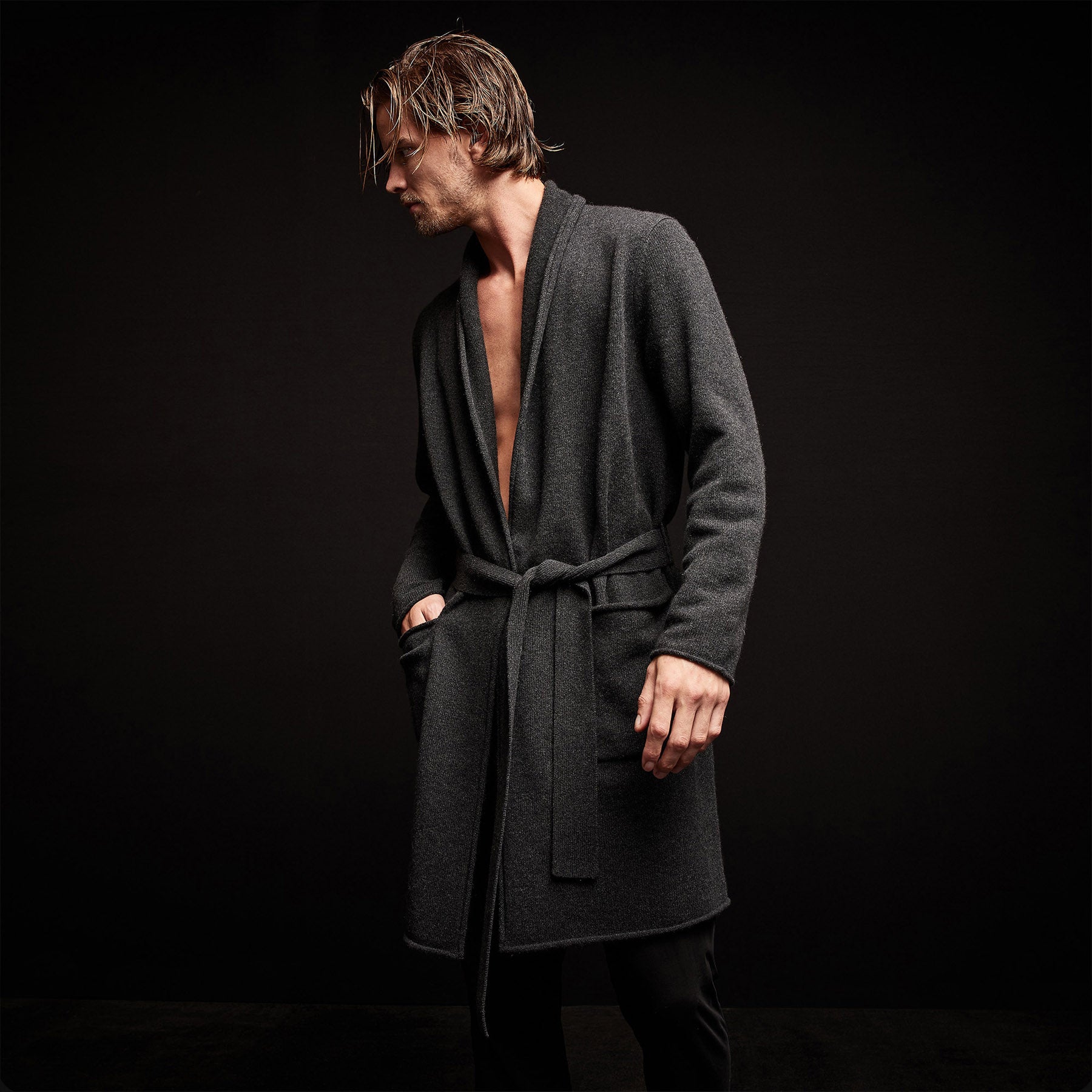 Eco-Friendly Recycled Cashmere Robe - Soft & Luxurious Women's Loungewear - Perfect for Spa Days, Relaxing at Home & Cozy Evenings