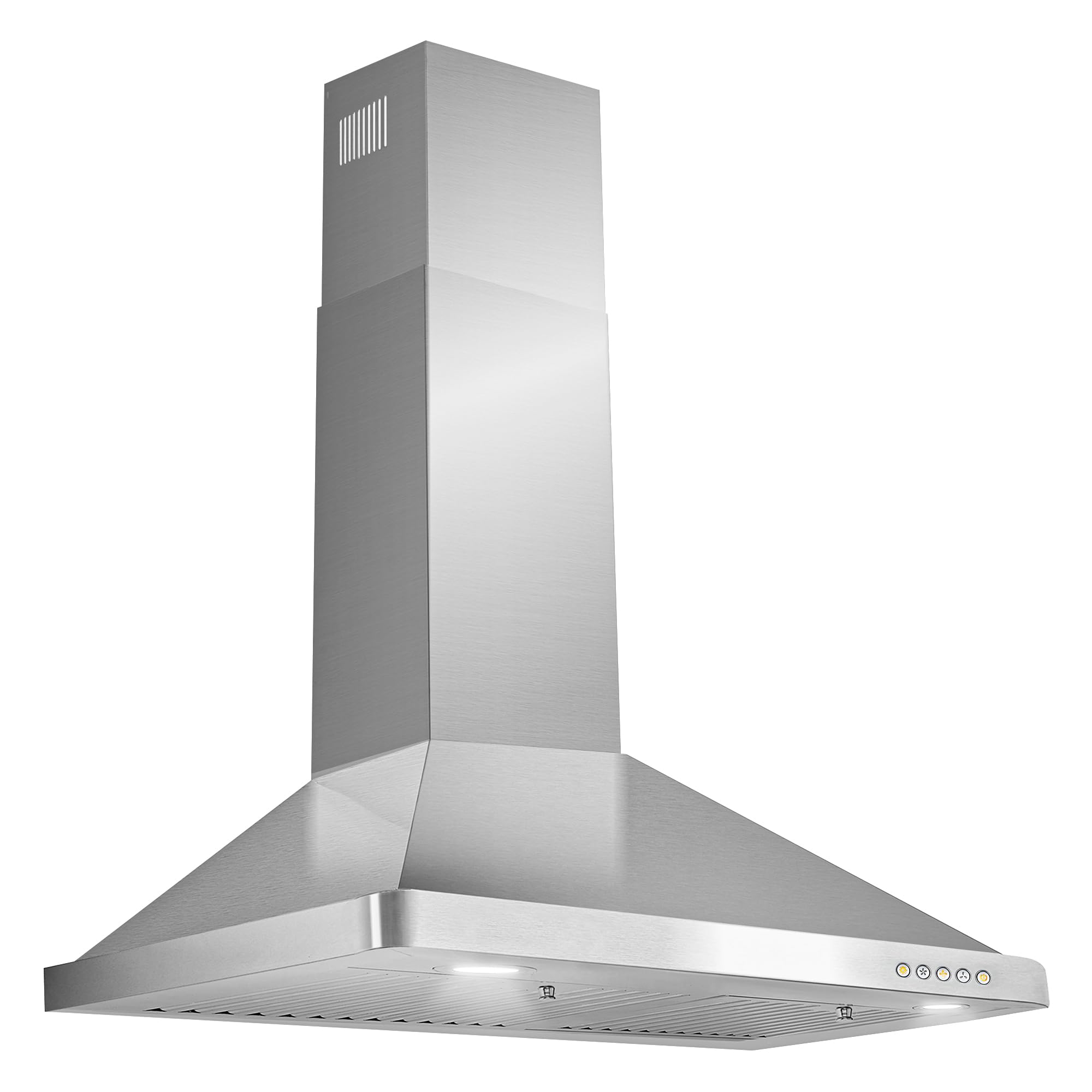 COSMO COS-63175 30-inch Stainless Steel Wall Mount Range Hood - 380 CFM Ducted Ventilation with Button Controls & LED Lights | Perfect for Modern Kitchens & Open Concept Homes