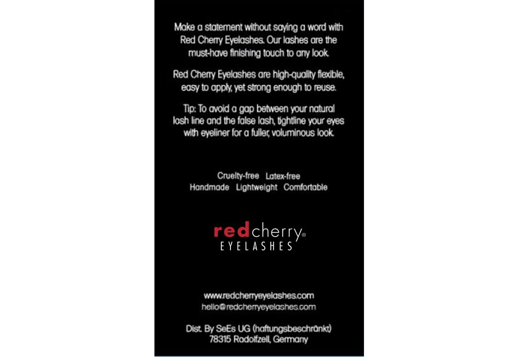 Red Cherry 100% Human Hair False Eyelashes - Natural Looking Fake Lashes #43 Style, 12 Pack - Perfect for Daily Wear, Parties & Special Occasions