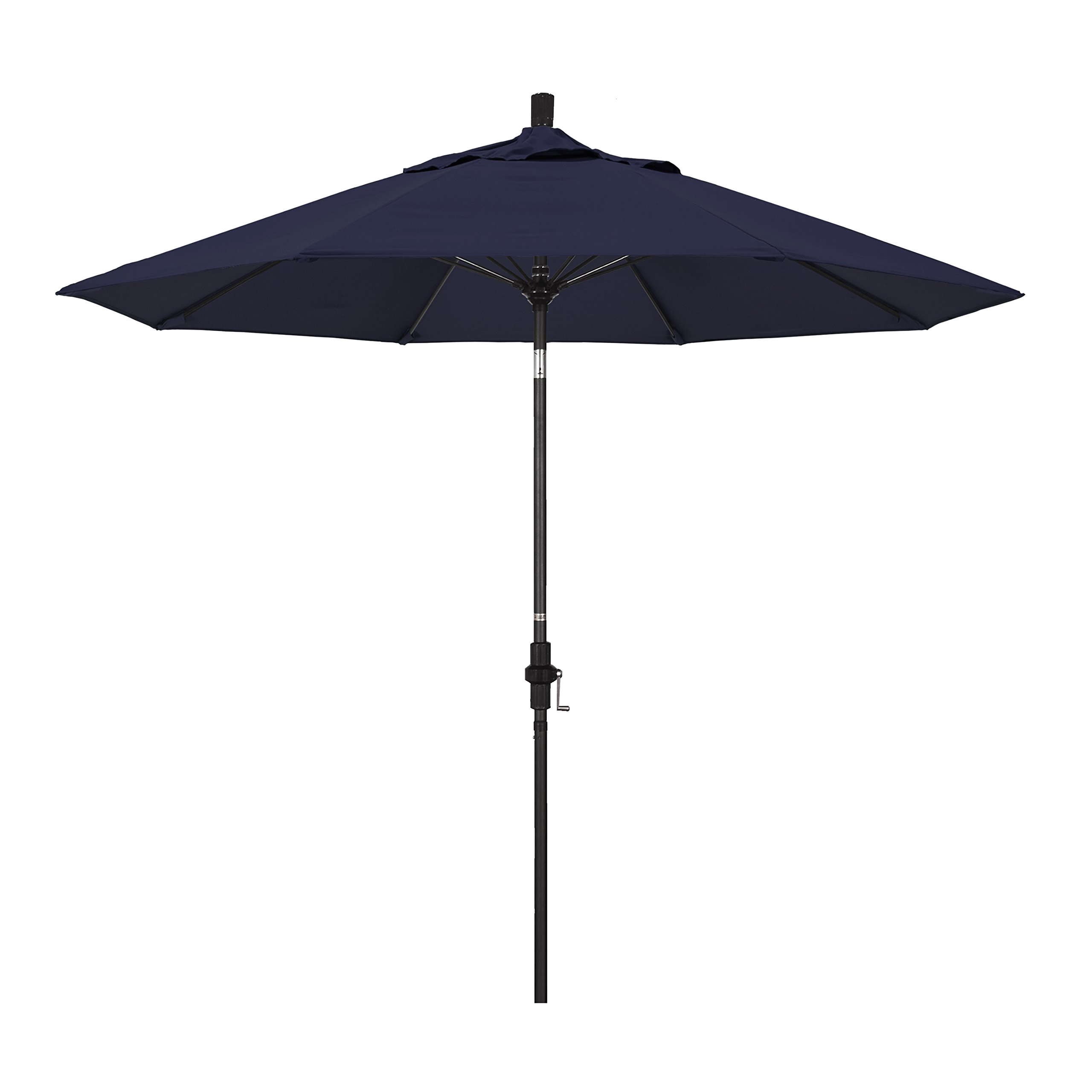 California Umbrella GSCUF908705-SA39 9-Foot Round Patio Umbrella with Aluminum Pole & Fiberglass Ribs - Navy Blue - Perfect for Outdoor Dining, Poolside Lounging, and Backyard Shade