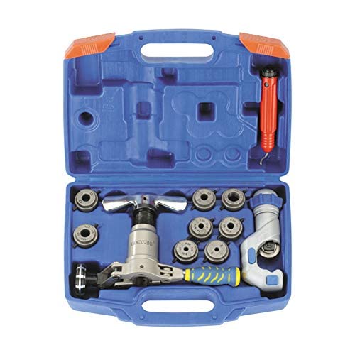 VSOON Flaring Tools Kit - 45-Degree Cone Tubing Flaring Tool Set with Tube Cutter & Deburring Tool for HVAC Refrigeration (1/4-3/4 Inch O.D. Copper Pipe) - Perfect for Plumbing Repairs, Auto AC Maintenance, and DIY Home Improvement Projects