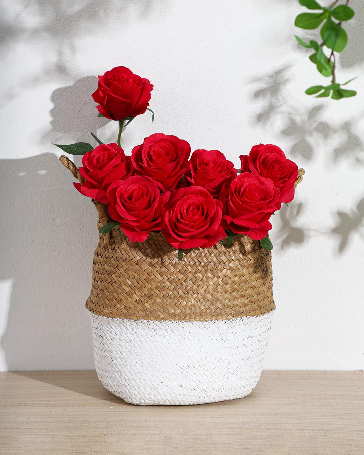 10pcs Long Stem Silk Rose Flowers - Artificial Red Roses for Home Decor, Wedding Centerpieces, Party Arrangements - Perfect for Bouquets, Table Settings, and Romantic Events