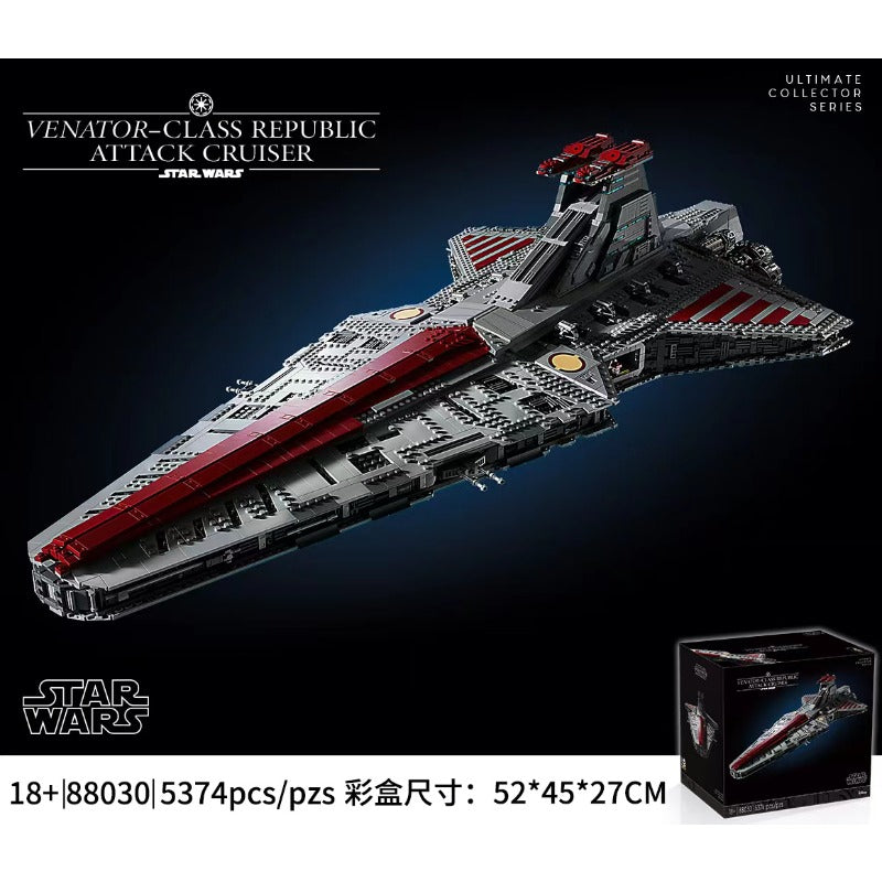 5374-Piece Star Wars Venator-Class Republic Attack Cruiser Building Set - Ultimate Collector's Edition for Display & Play | Perfect Gift for Adult Fans & Model Enthusiasts