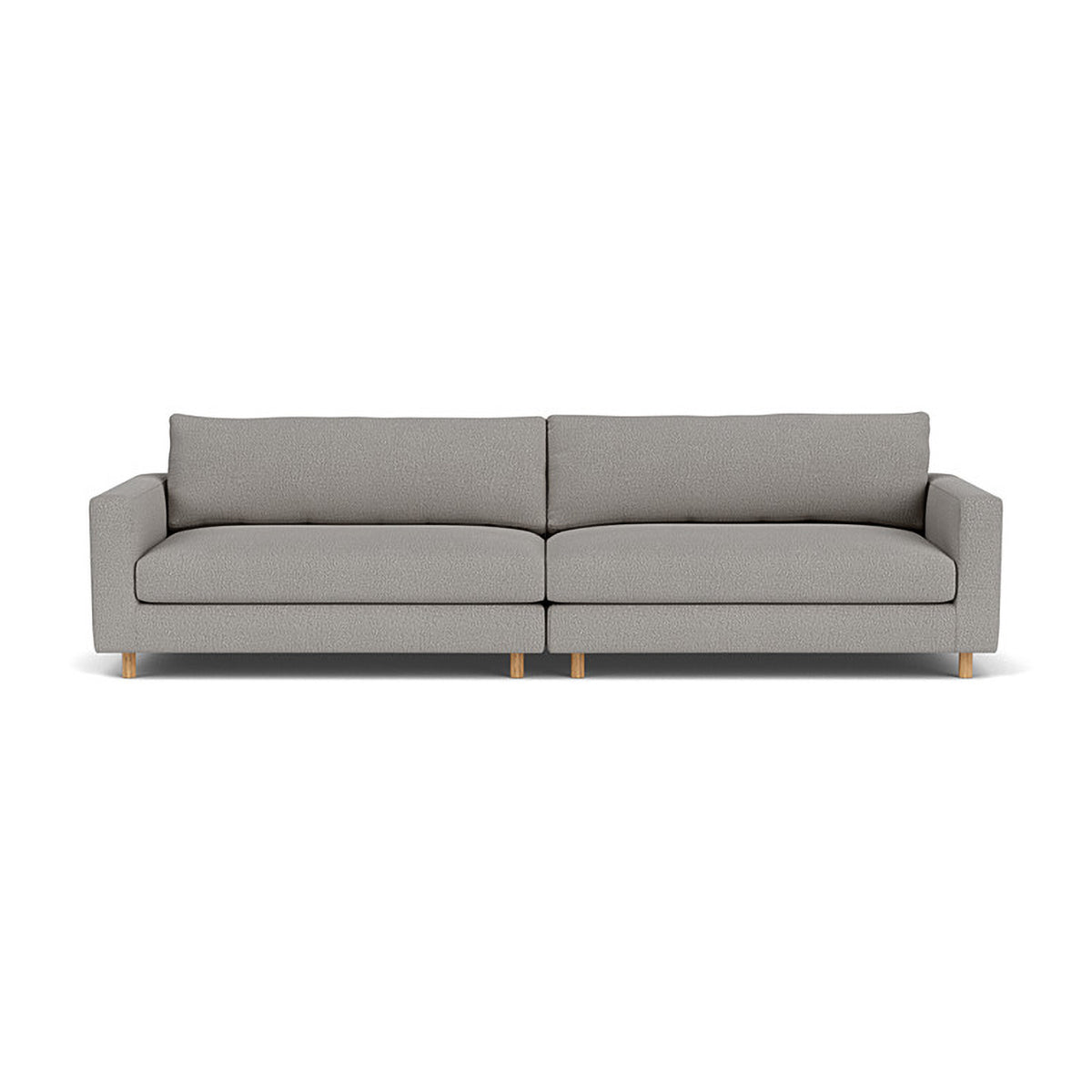 Modern Dylan Boucle 4-Seater Sofa - Soft Chenille Fabric Sectional Couch for Living Room, Lounge & Family Room - Comfortable Mid-Century Style Sofa for Home Decor