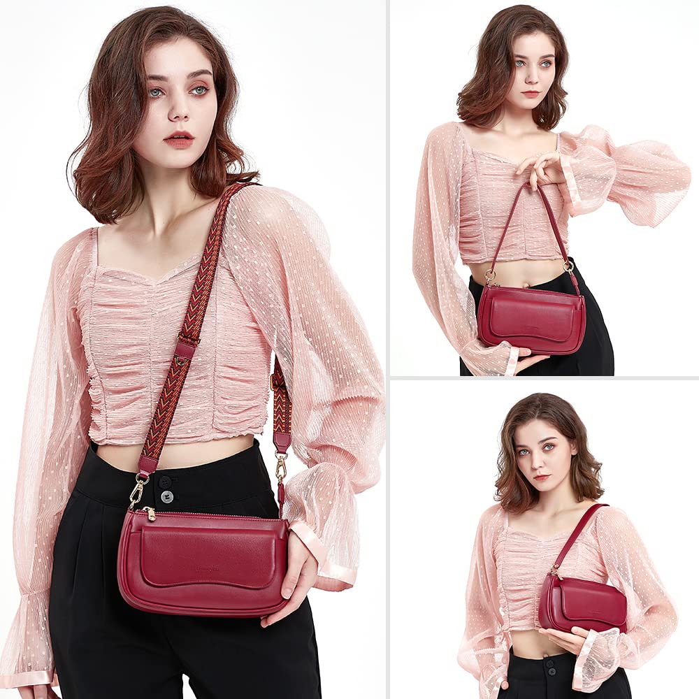 Peacocktion Vegan Leather Crossbody Bag for Women - Casual & Travel Use