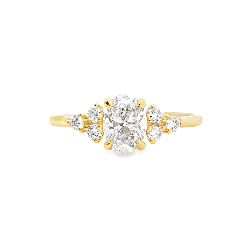 Cleo Diamond Engagement Ring - 1 Carat Solitaire Ring for Women, 14K White Gold Wedding Band - Perfect for Proposals, Anniversaries & Bridal Jewelry