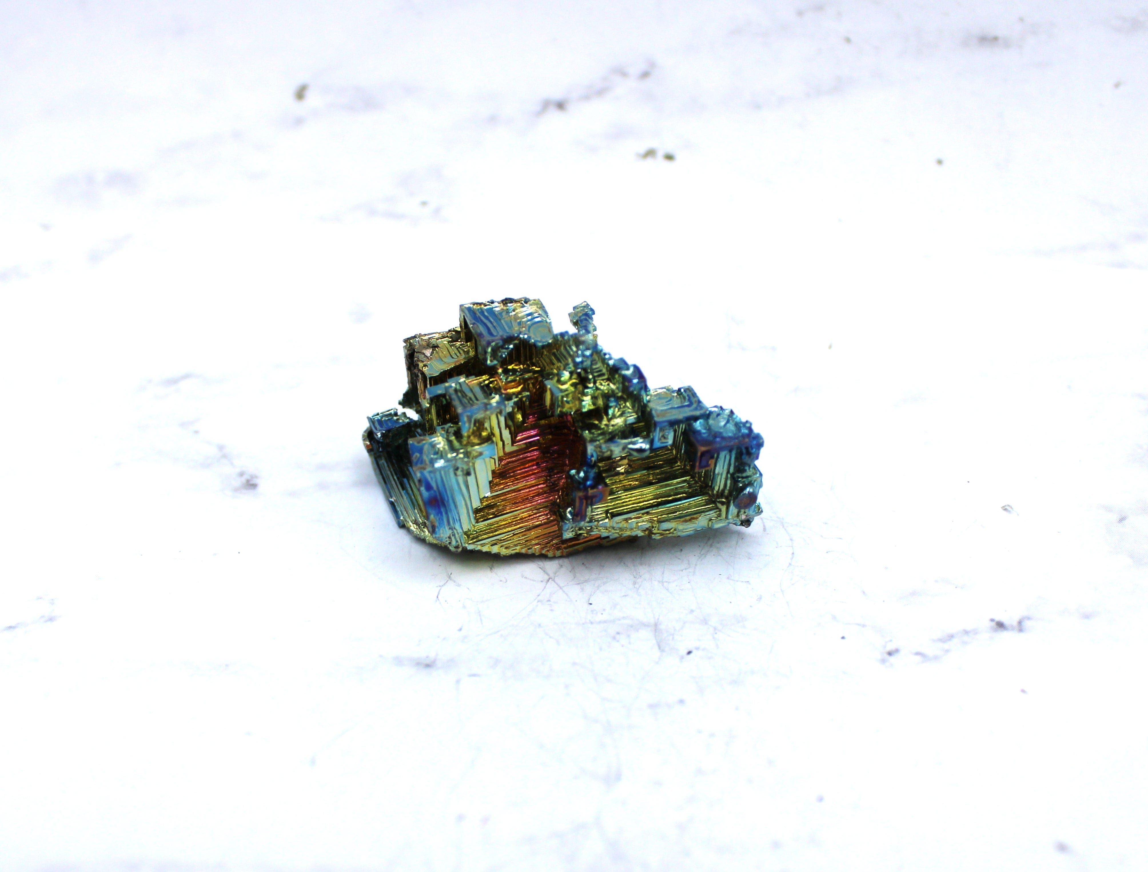 Bismuth Crystal Specimen - Natural Rainbow Metallic Mineral for Collectors, Science & Home Decor | Perfect for Display, Gifts & Educational Use
