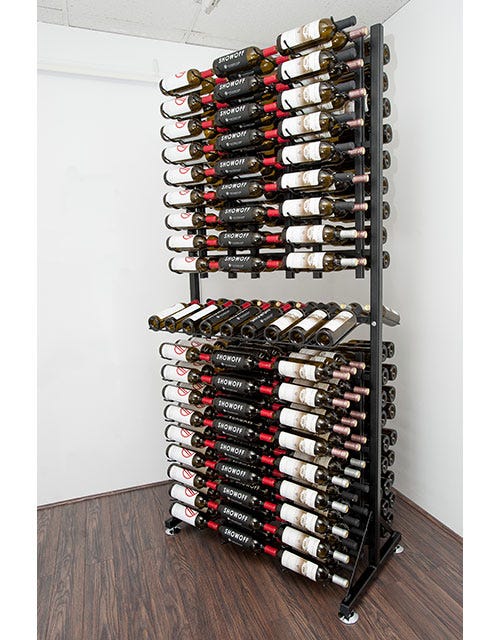 288 Bottle 7 Foot Island Wine Rack Display - Premium Wooden Wine Storage for Restaurants, Bars & Home Cellars - Perfect for Wine Collection Organization & Elegant Entertaining Spaces