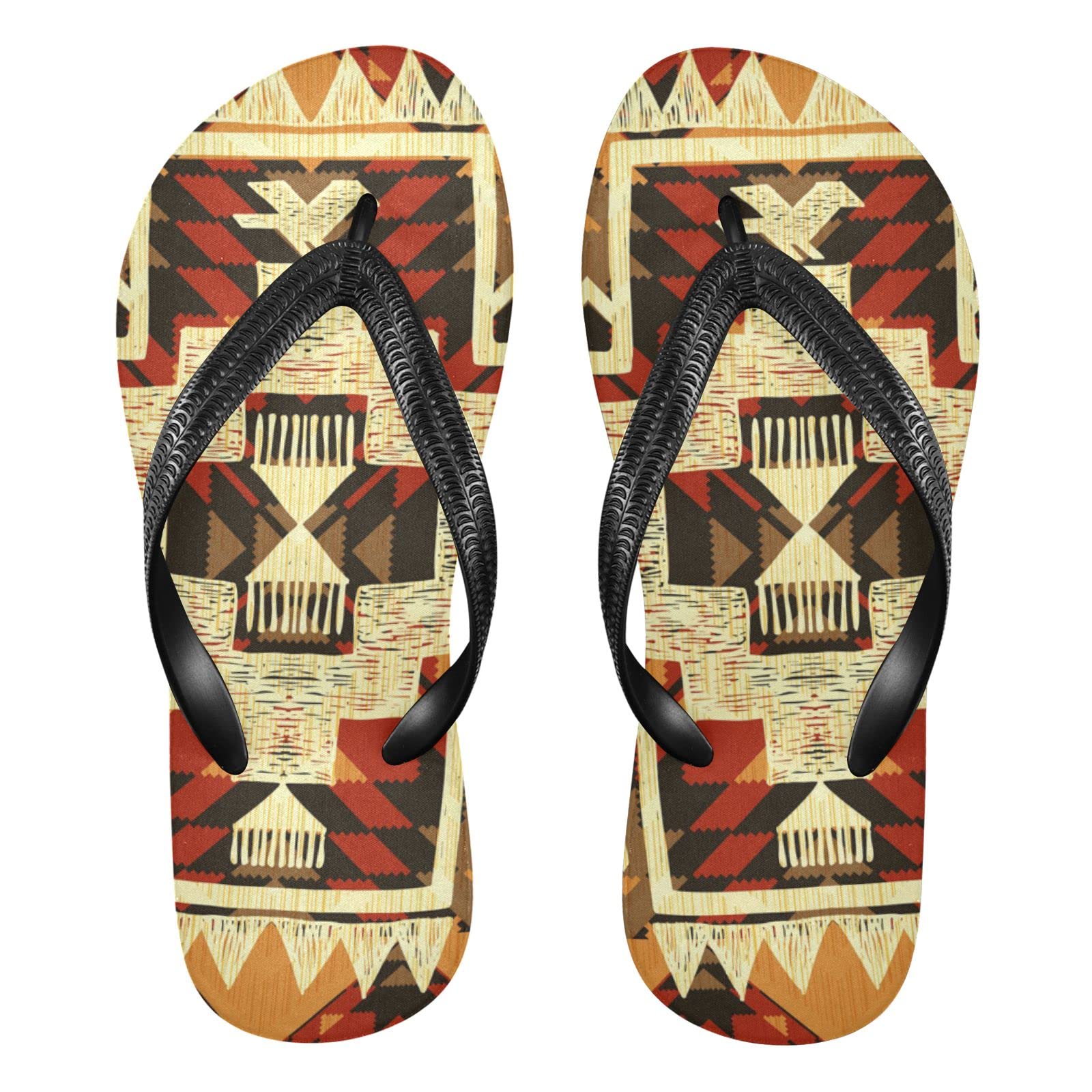 **Native American Style Kigai Sandal Flip Flops for Men & Women – Comfortable Beach Slippers, Shower Shoes – Perfect for Beach, Pool, and Casual Wear**