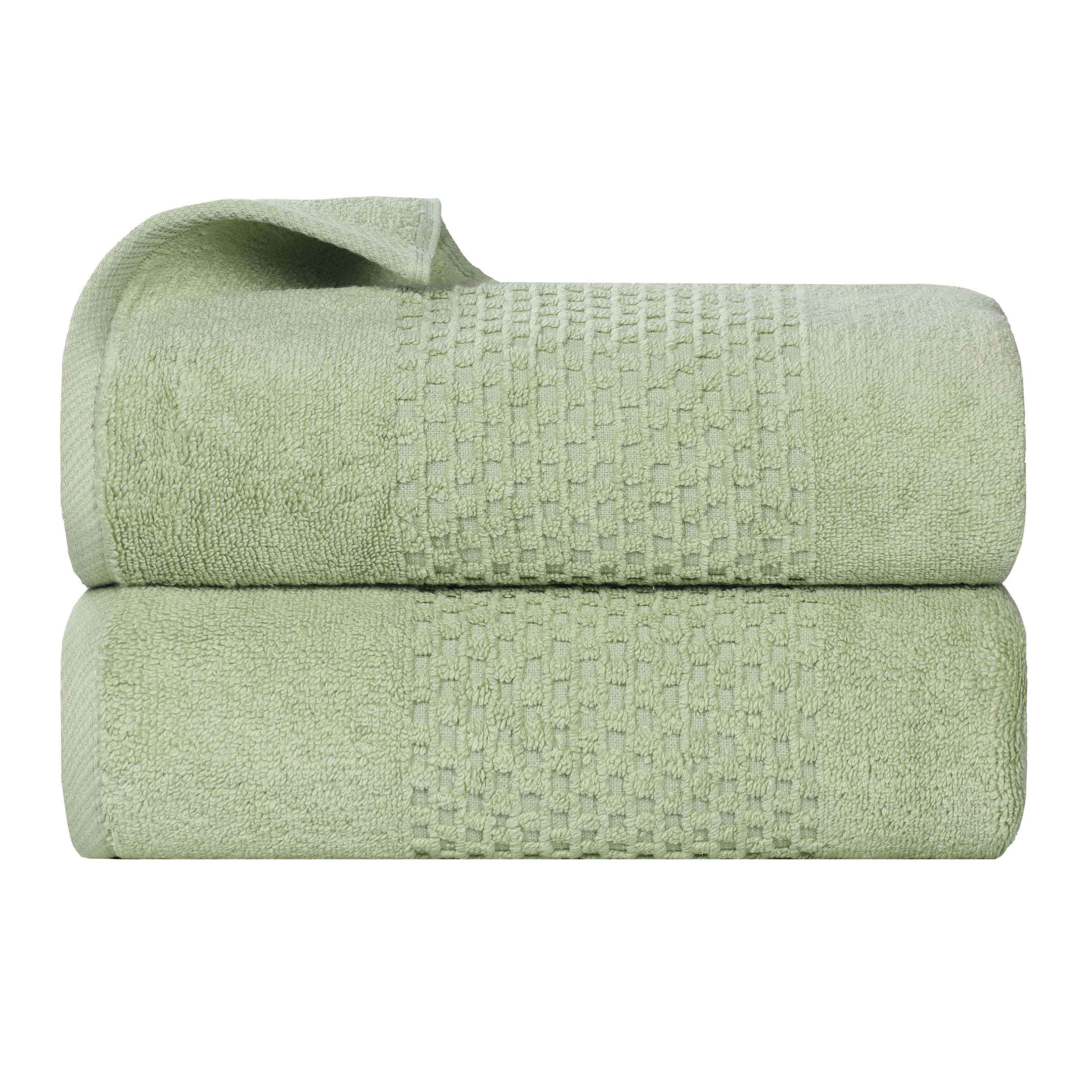 Premium 100% Cotton Waffle Weave Bath Towels Set of 2 - Ultra Absorbent, Quick Dry, Soft & Luxurious for Spa, Bathroom, Beach & Gym Use
