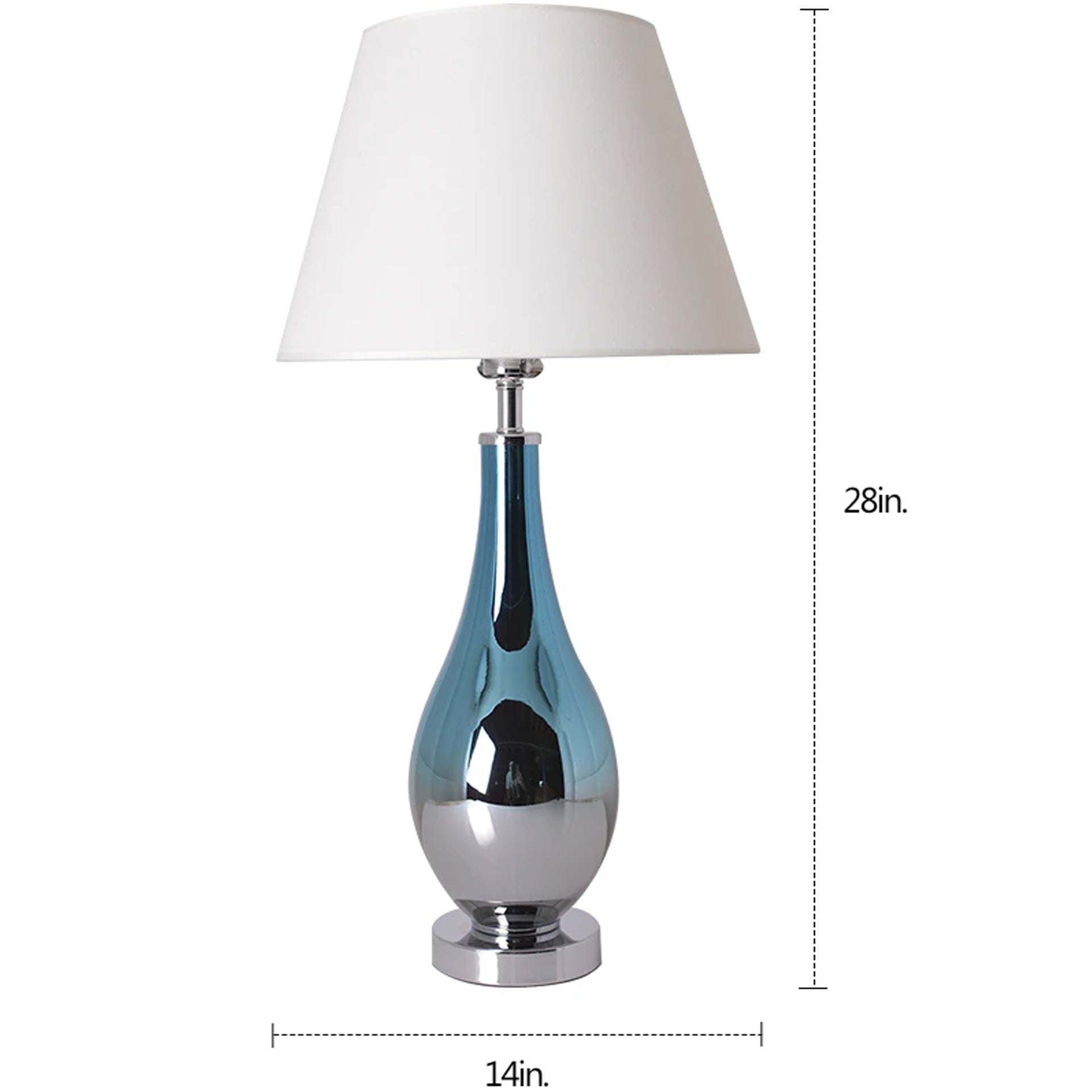 Tulip Ombre Droplet Glass Table Lamp Set of 2 - 28 Inch Modern Home Decor for Living Room, Bedroom & Office Lighting