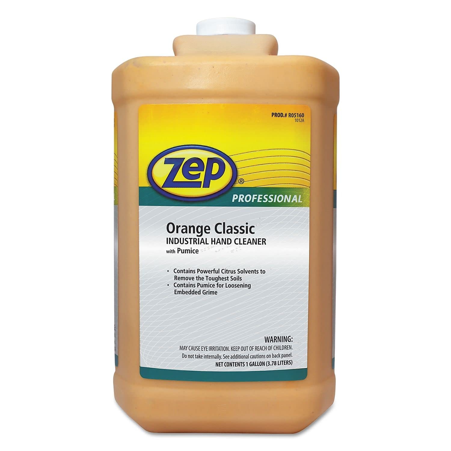ZEP 1046475 Industrial Hand Cleaner Gel - Orange Scent, 1 Gallon Bottle (4/Carton) - Heavy Duty Degreaser for Mechanics, Construction & Auto Repair