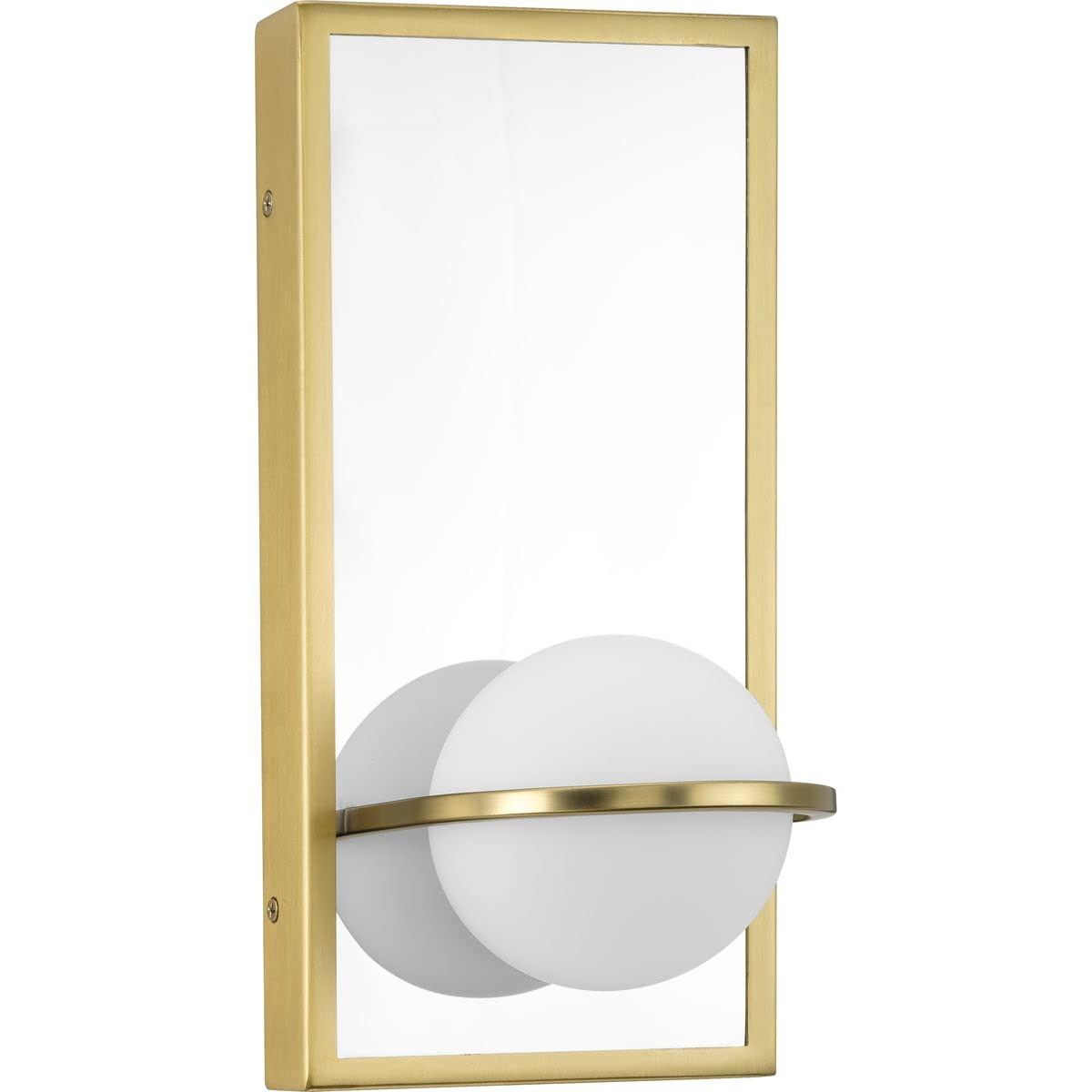 Progress Lighting Pearl LED Collection 5-3/4 Inch Modern Wall Light - 1-Light Polished Chrome with Opal Glass Shade, Energy Efficient LED Fixture for Bedroom, Bathroom, or Hallway Lighting