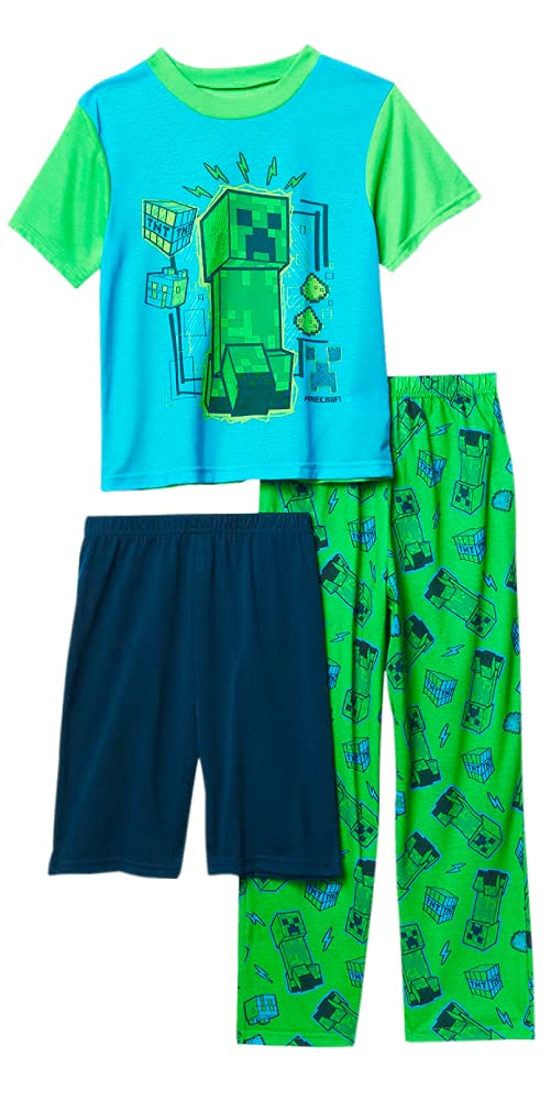 **Minecraft Boys' Pajama Set - Soft Cotton Sleepwear for Kids - Perfect for Bedtime & Sleepovers**