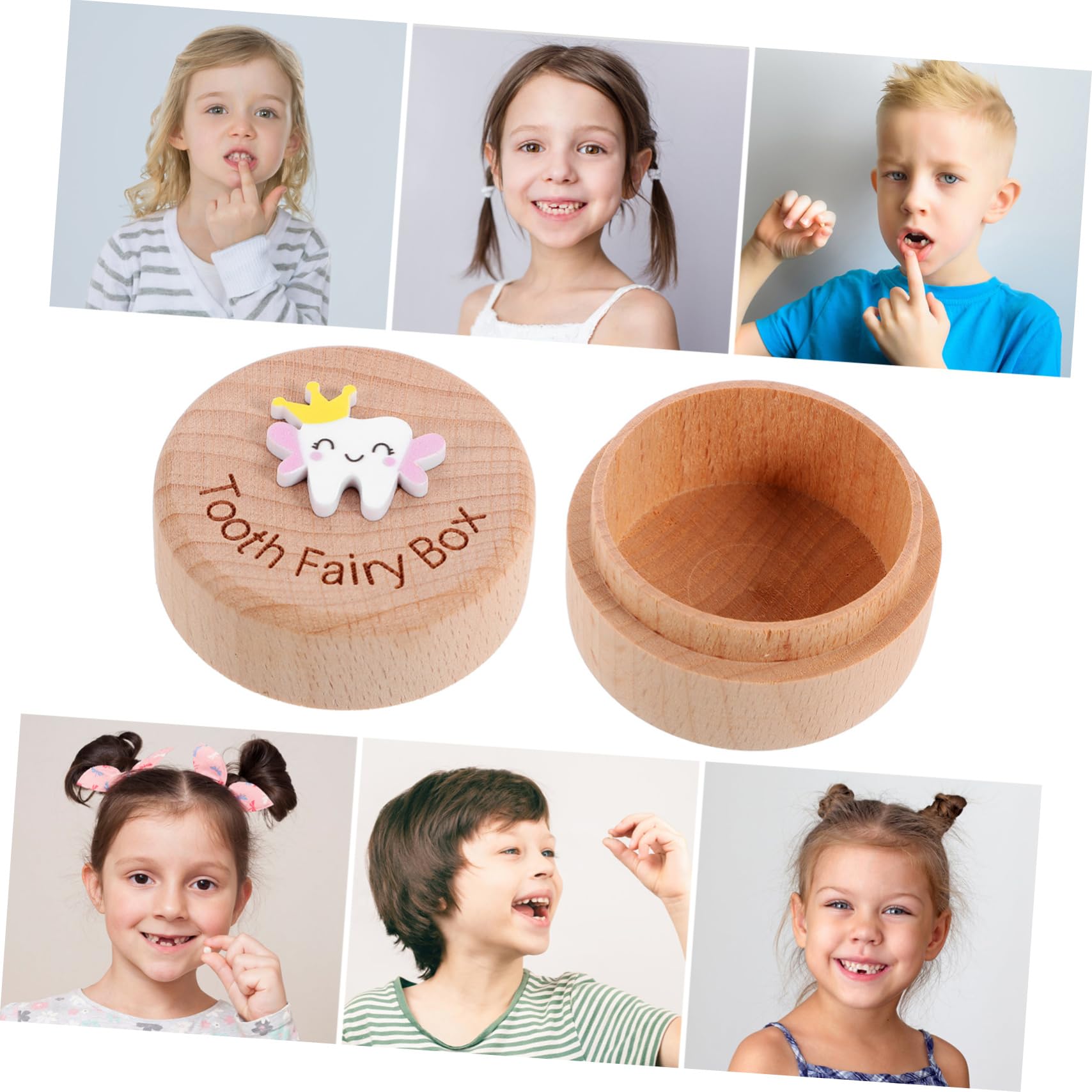 Levemolo Box - Kids Tooth Keepsake Holder & Baby Hair Organizer | First Tooth Collection Box for Baby Teeth & Fetal Hair Storage | Perfect for Baby's First Tooth, Milestone Memories & Nursery Decor