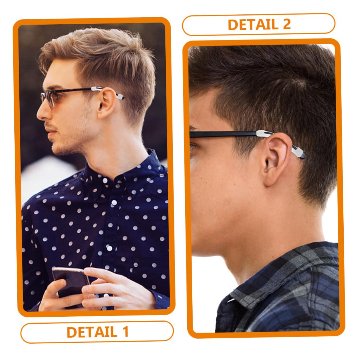 Non-Slip Glasses Temple Tips - 60 Pairs of Comfortable Ear Support Pads for Eyeglasses - Prevent Slipping & Improve Fit - Perfect for Reading, Working & Daily Wear