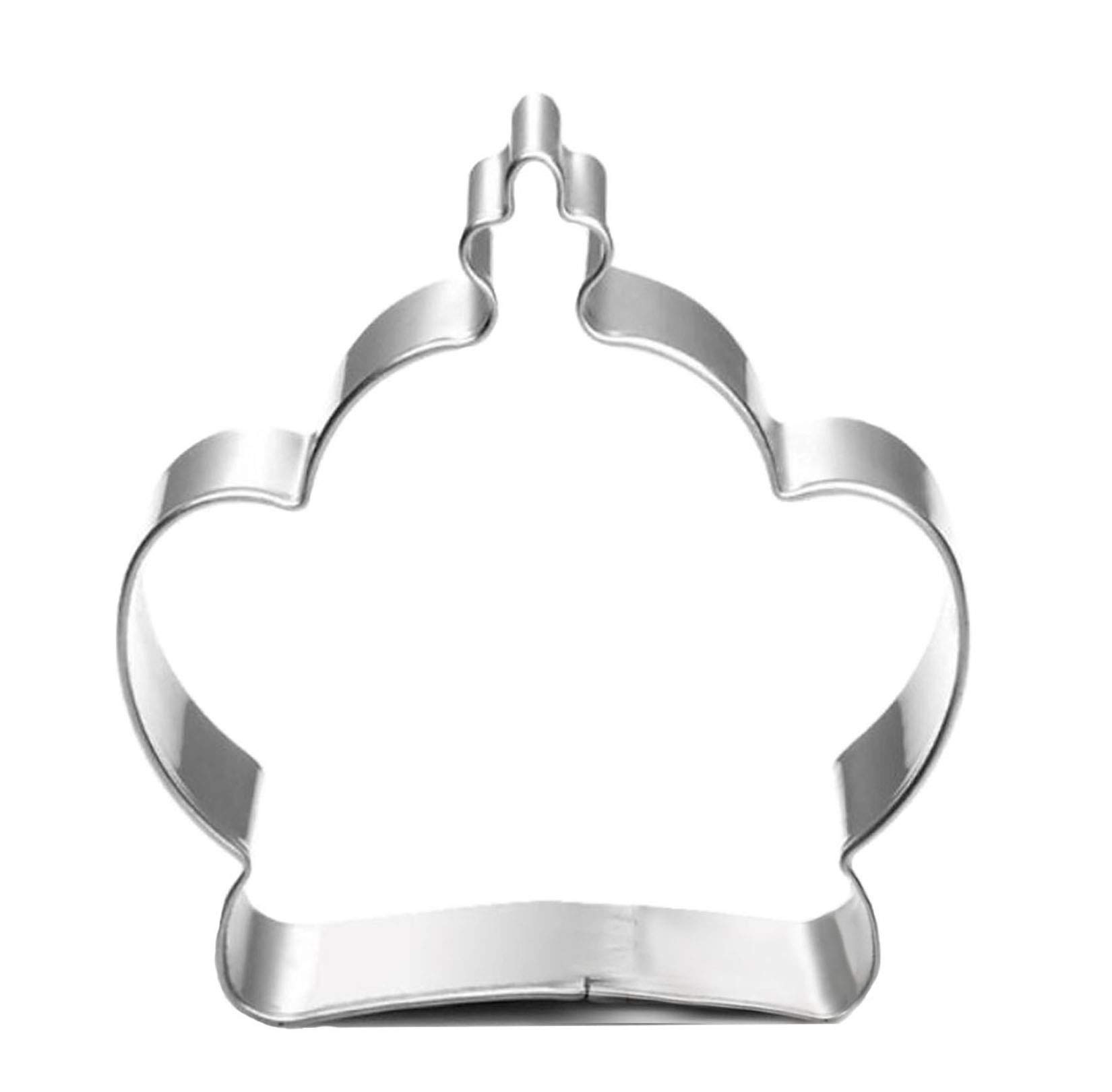 Mini King & Queen Crown Shaped Cookie Cutter Set - Stainless Steel Baking Decorations for Royal Themed Parties, Birthday Cakes, and DIY Desserts