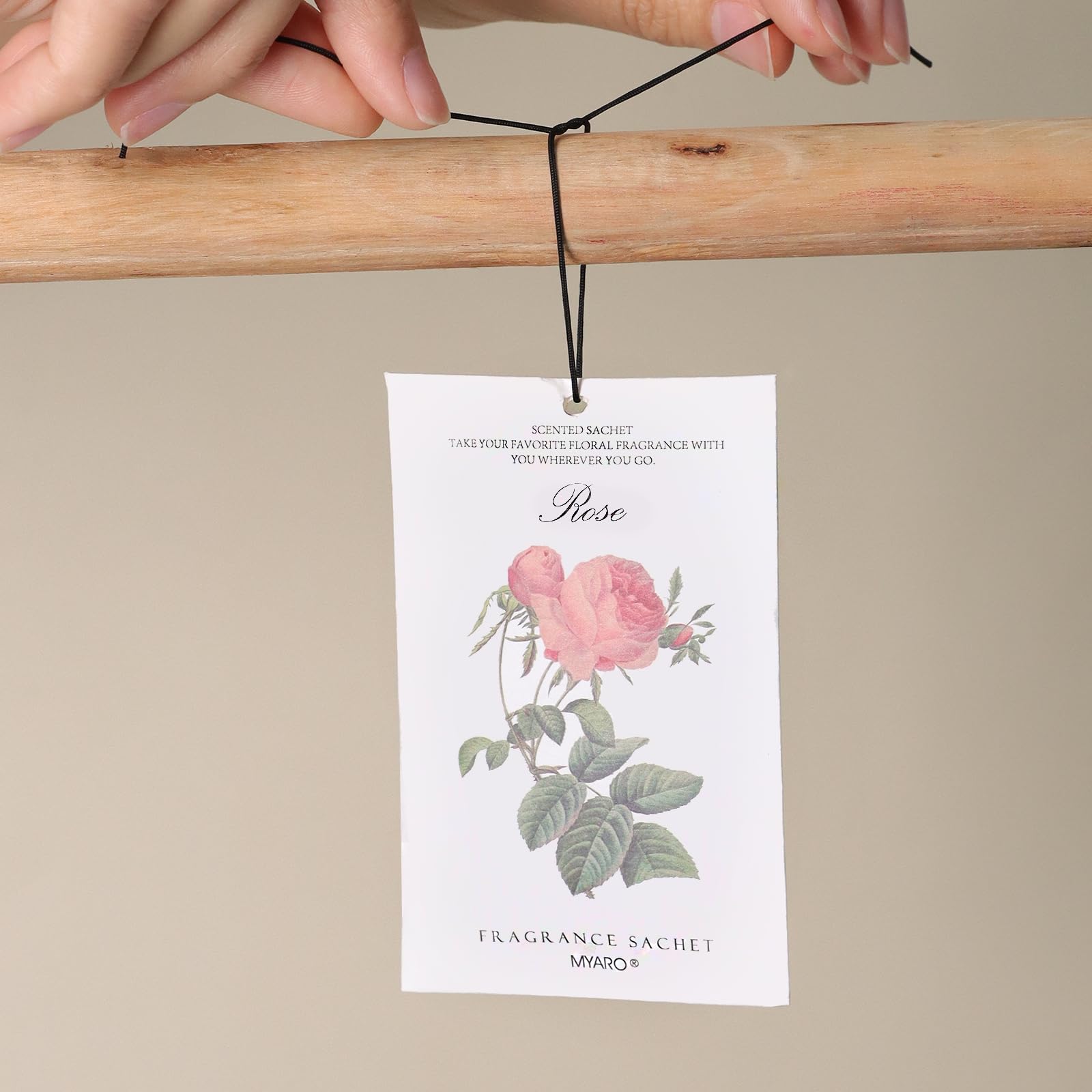 MYARO 12-Pack Rose Scented Sachets for Drawers & Closets | Long-Lasting Fragrance Bags, Natural Deodorizer & Air Freshener | Home & Linen Fragrance for Romantic Gifts, Wedding Favors & Bedroom Decor