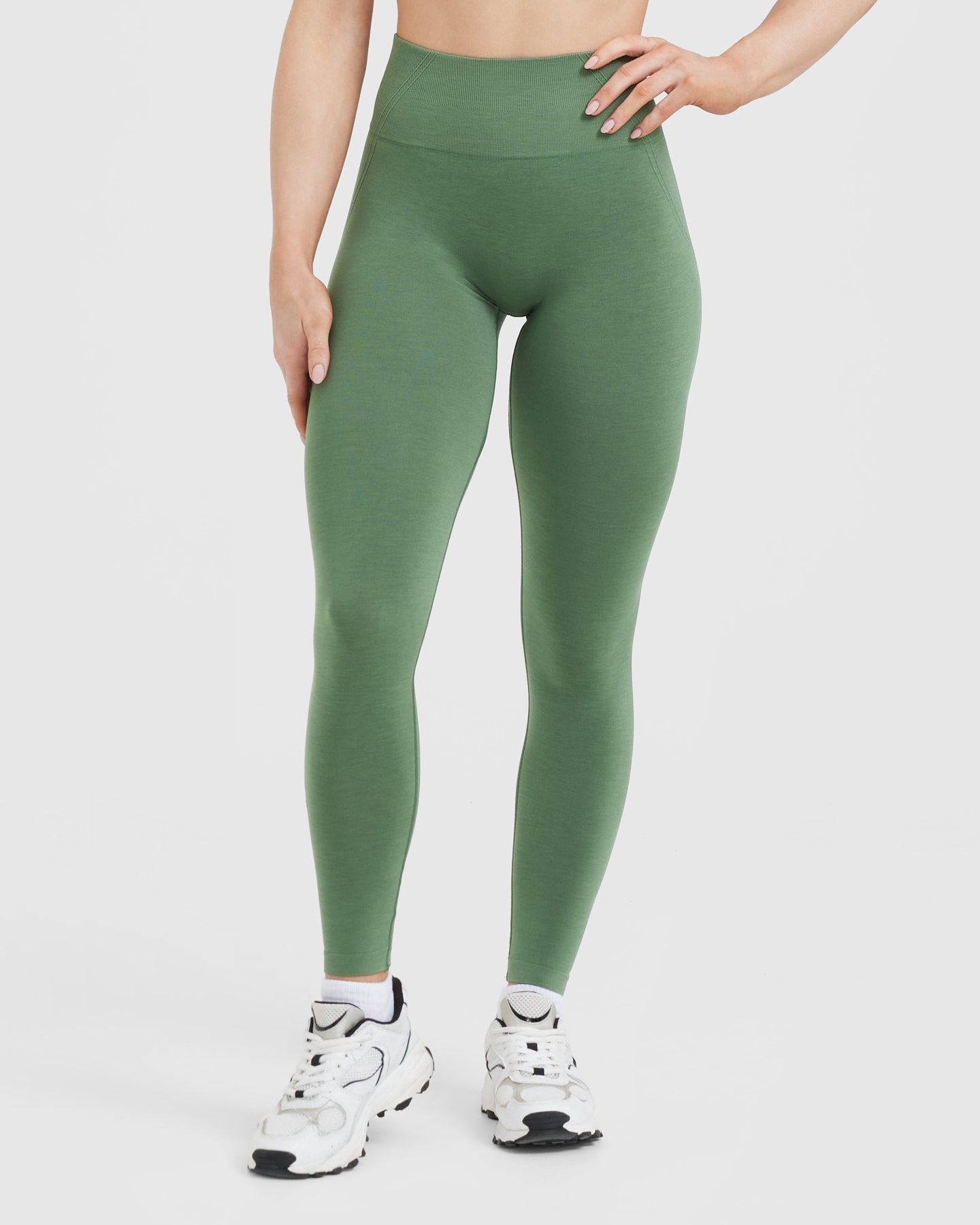 High Waist Seamless Leggings for Women - Comfortable & Stretchy Forest Green Yoga Pants - Perfect for Workout, Running, Yoga & Lounge Wear