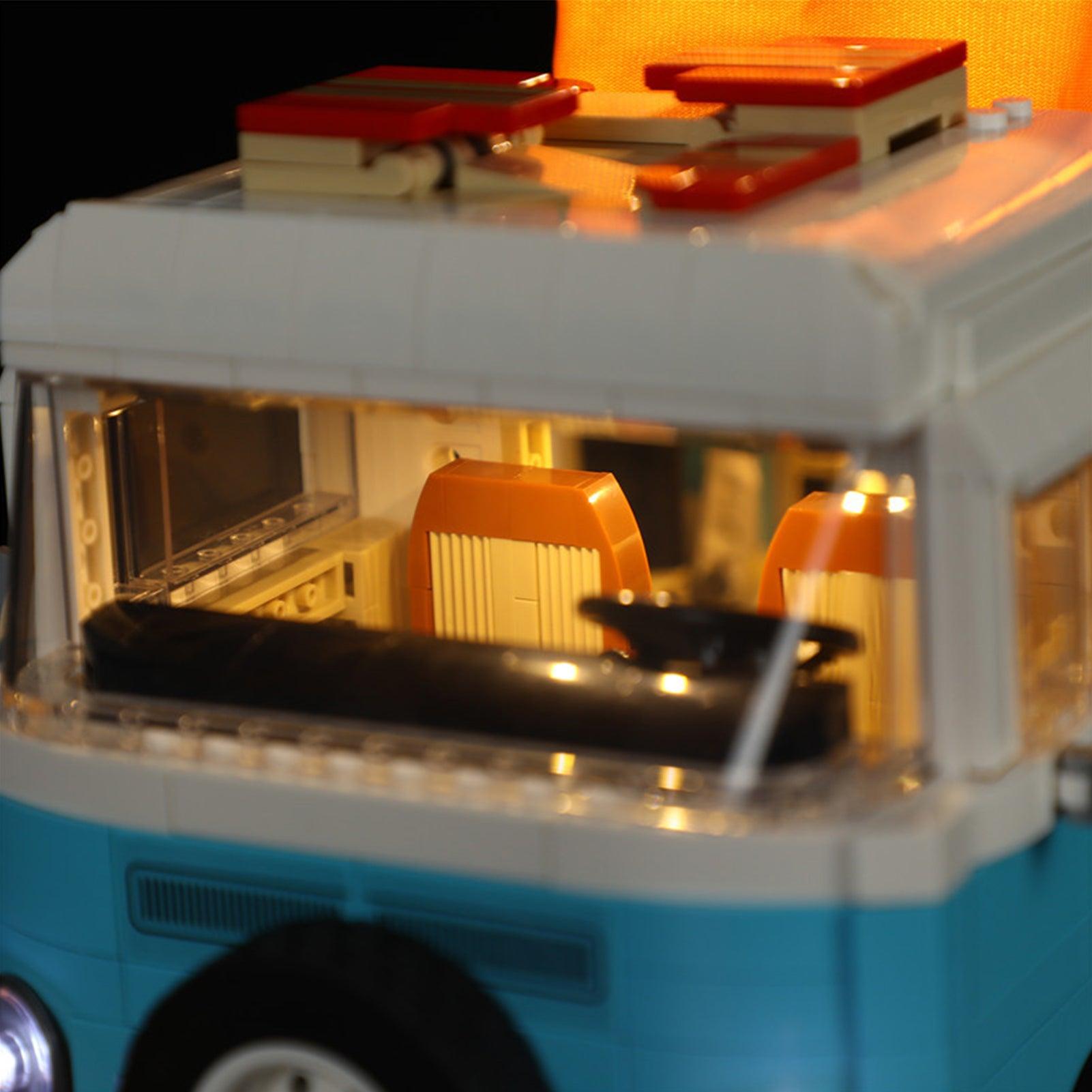 LEGO Technic Volkswagen T2 Camper Van Truck 10279 Light Kit - Compatible with Official LEGO Sets - DIY Lighting Solution for Model Display & Night Scenes