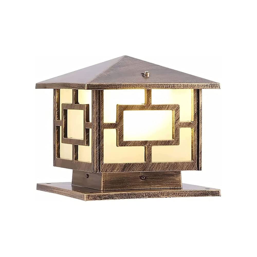 Outdoor Column Lights - IP65 Waterproof Aluminum Post Lamp for Patio, Garden & Lawn - Rust-Resistant E26 Exterior Light Fixture - Perfect for Pathway Lighting, Deck Illumination and Landscape Accents