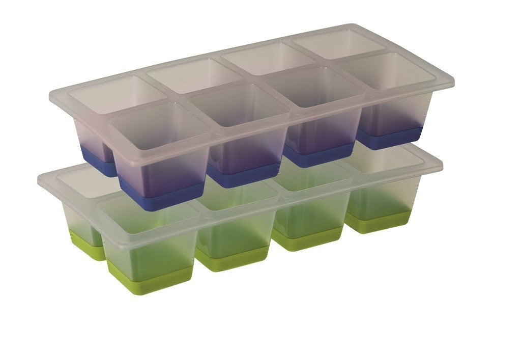Avanti Pop Silicone Ice Cube Tray Set of 2 (8 Cups Total) - Perfect for Cocktails, Smoothies & Party Drinks