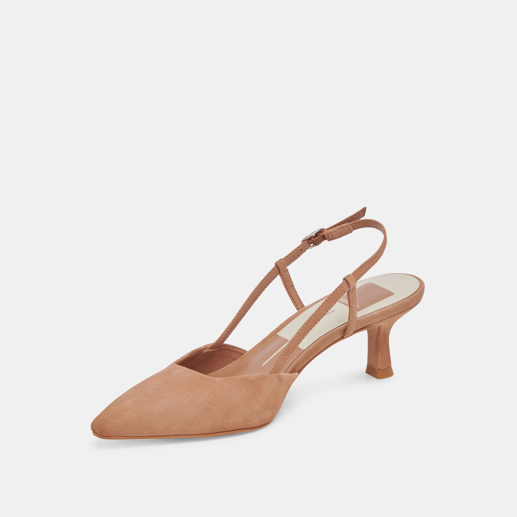 ODELA Women's Wide Heels - Comfortable Toffee Suede Chunky Heels for Work, Party & Everyday Wear | Stylish & Supportive Shoes for Women