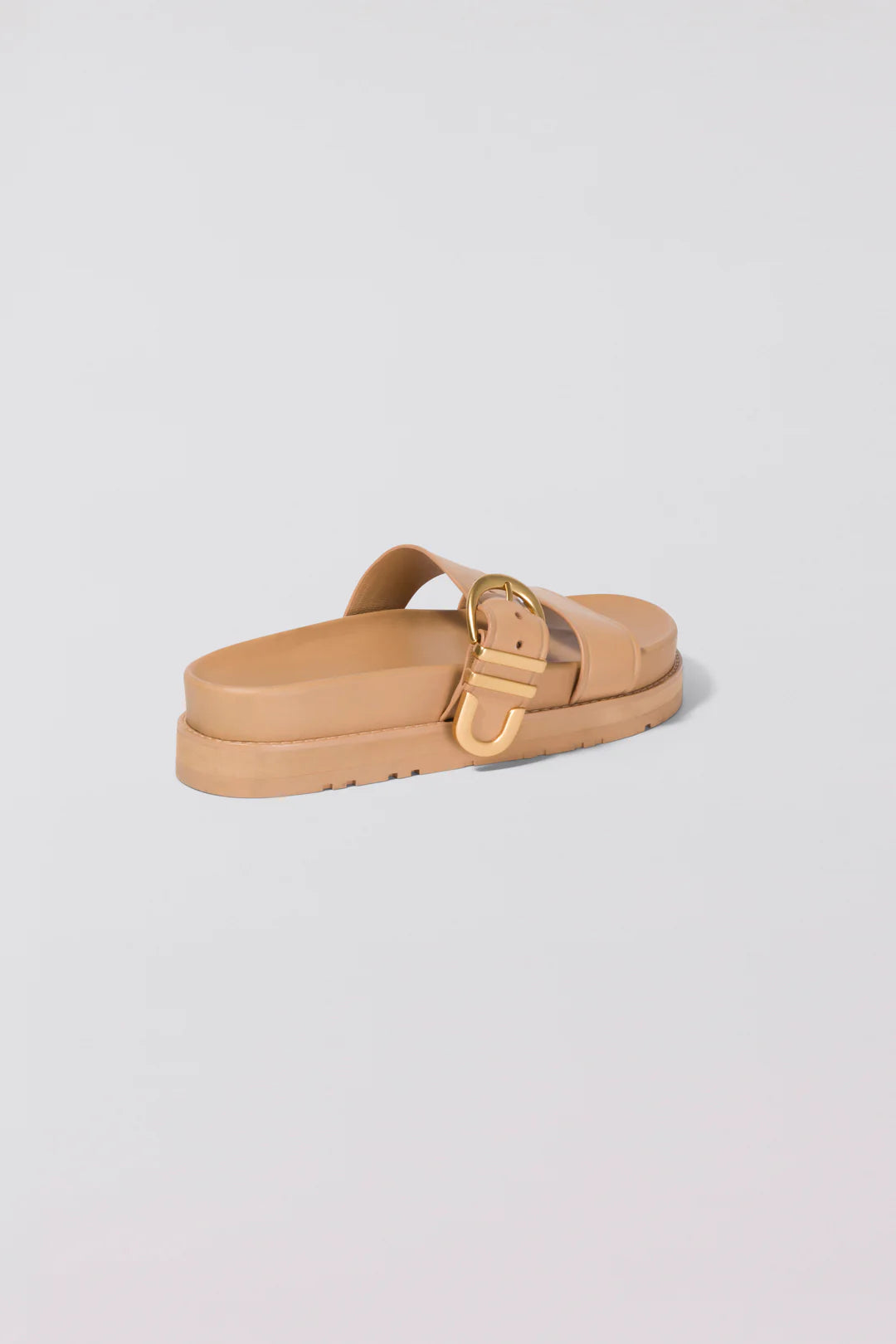 Aida Buckle Sandal Women's Casual Strappy Sandals in Camel Color - Perfect for Beach, Vacation and Summer Outfits