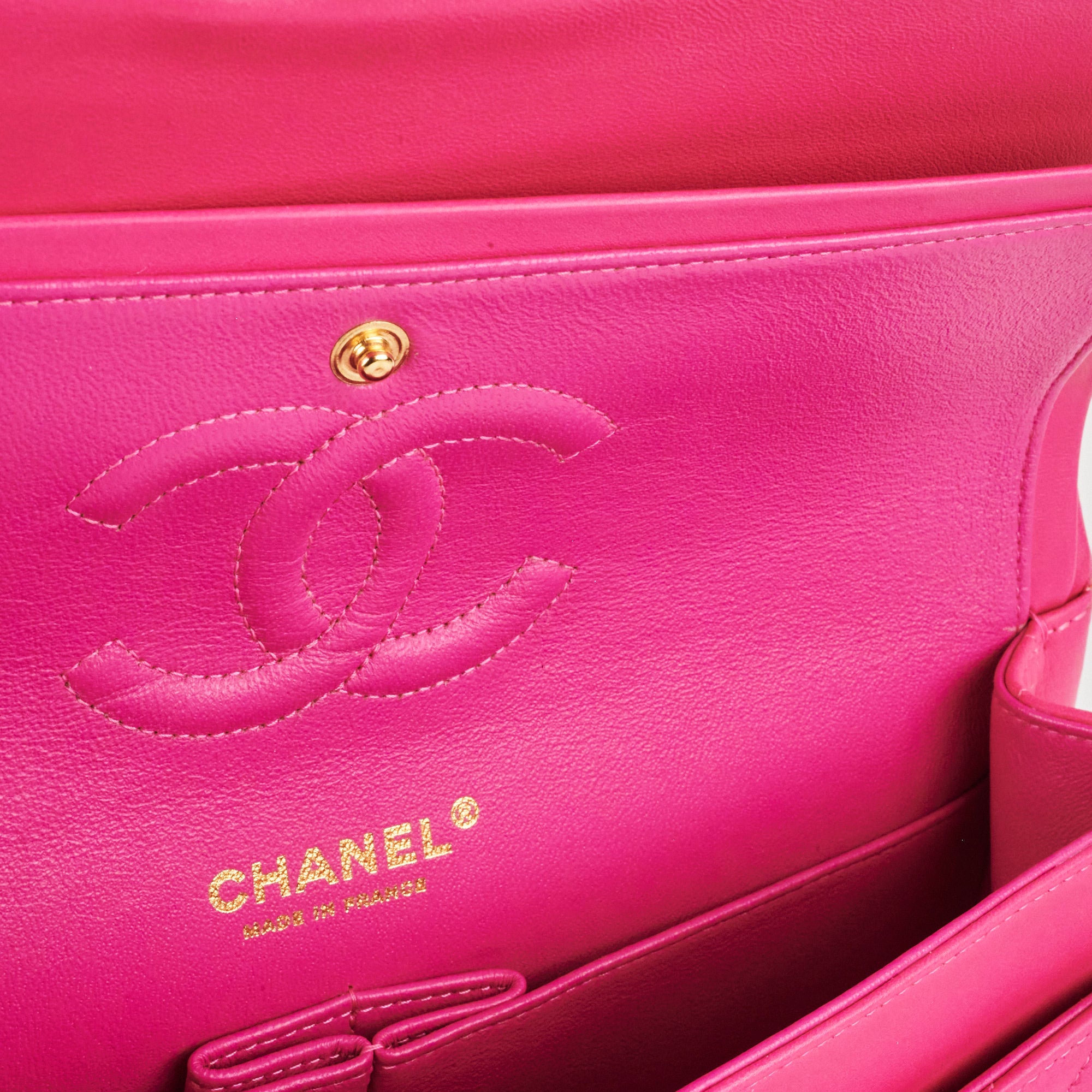 Chanel Medium Classic Flap Bag Chevron Lambskin Leather in Pink | Luxury Designer Handbag for Women | Perfect for Date Night, Parties & Special Occasions
