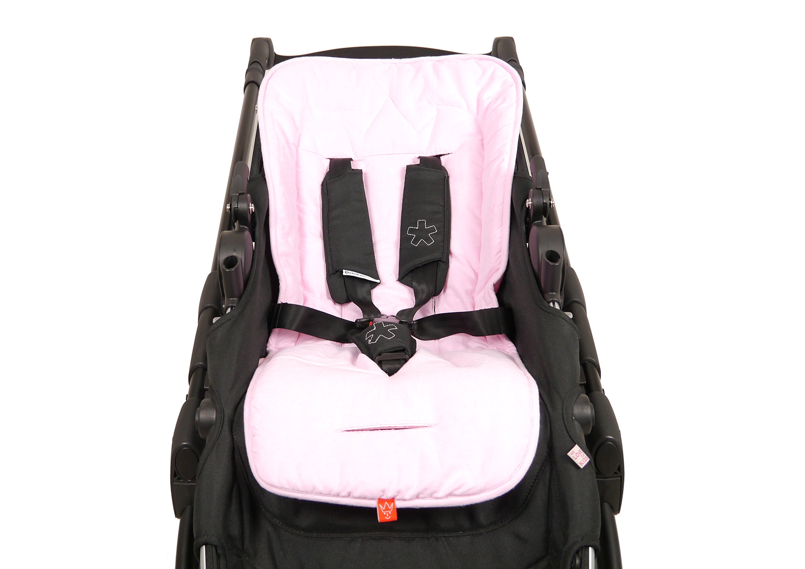 Breathable Summer Universal Stroller Liner - Soft & Washable Baby Car Seat Cover (Crown & Rosa Patterns) - Perfect for Outdoor Walks, Shopping & Travel