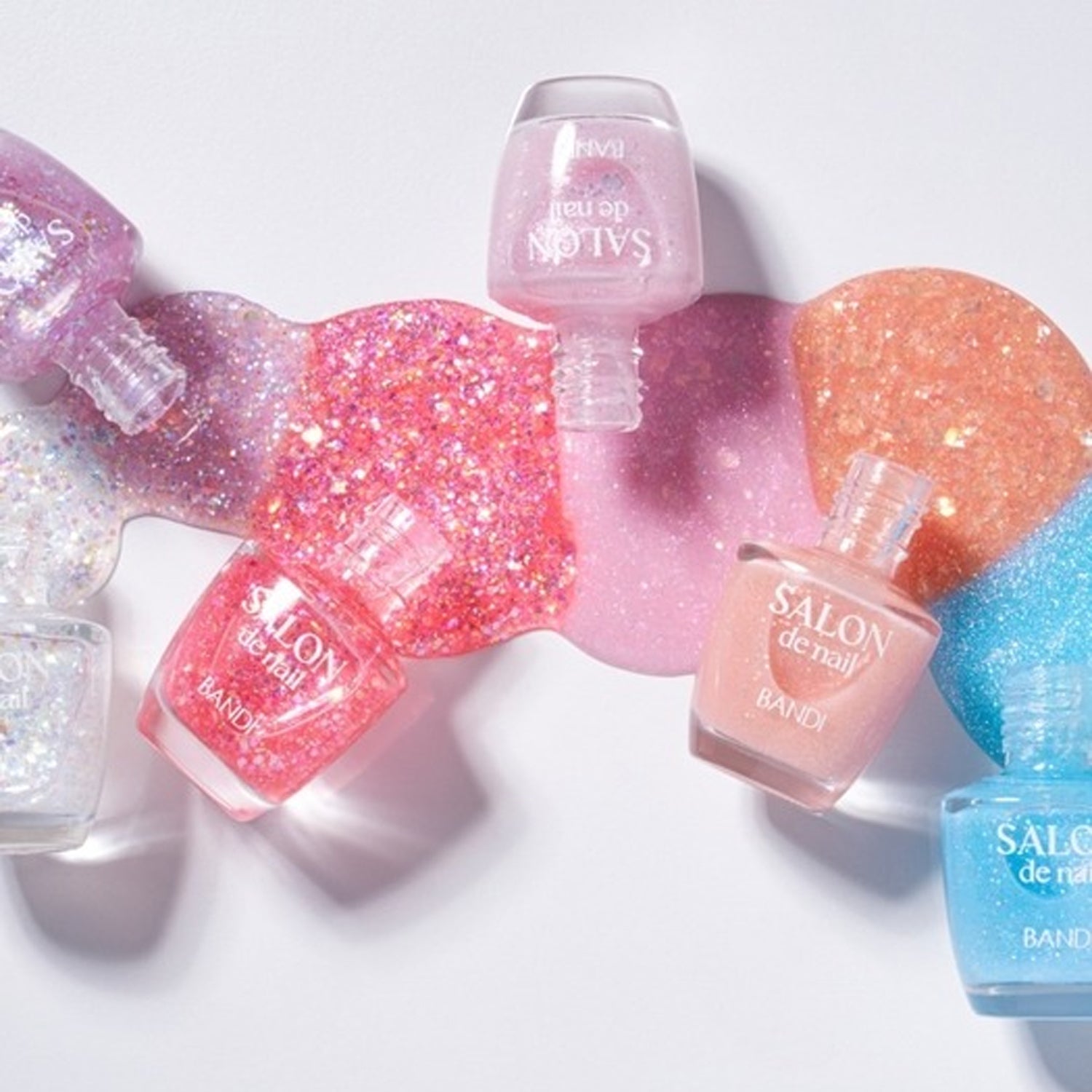 BANDI Salon Nail Glitter Polish - 7ml Bottle, 11 Vibrant Colors for Manicure & Pedicure - Perfect for Nail Art, DIY Home Salon, and Professional Use