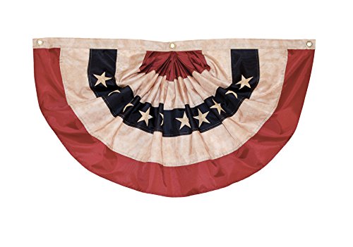 Antiqued Pleated Fan Bunting-4' X 2'
