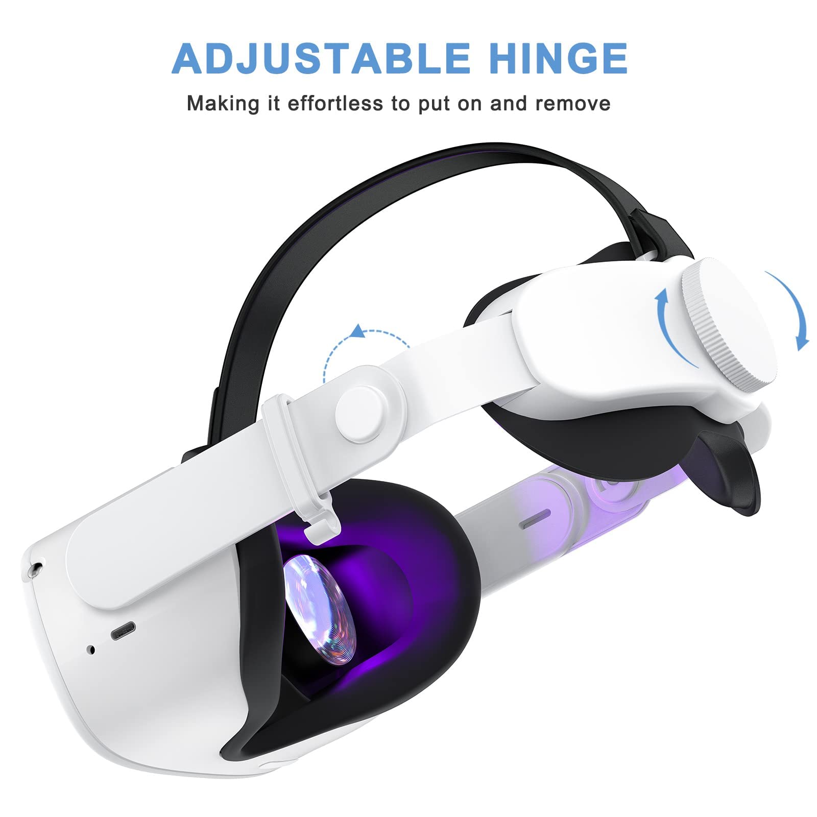 SUPERUS Comfortable Head Strap & Anti-Sweat Silicone Face Cover for Oculus Quest 2/Meta Quest 2 VR Headset Accessories - Enhanced Padding for Long Gaming Sessions, Workouts & Virtual Reality Experiences (Black)