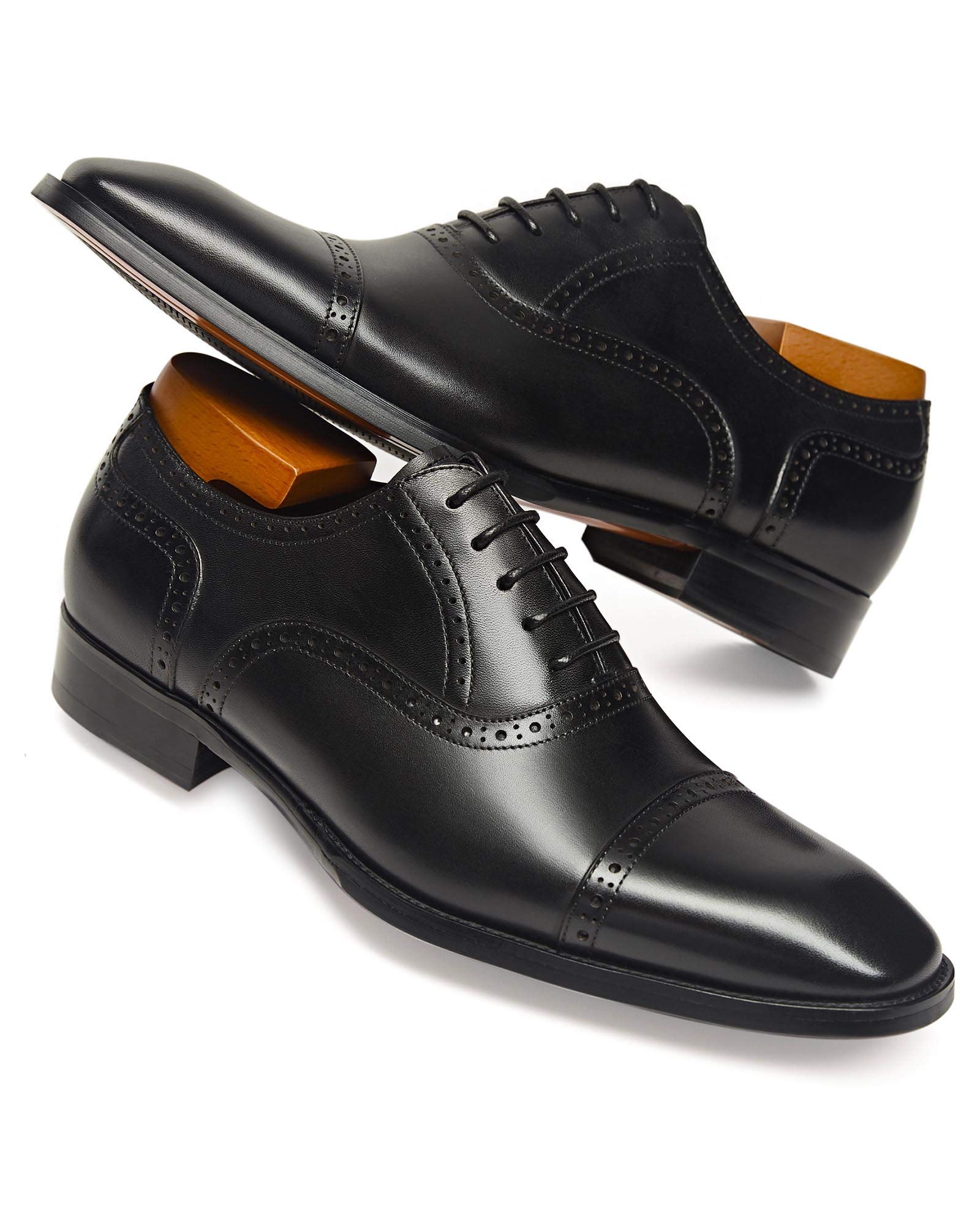 Premium Men's Oxford Dress Shoes - Classic Formal Leather Shoes for Business & Wedding - Comfortable & Stylish for Office, Parties & Special Occasions