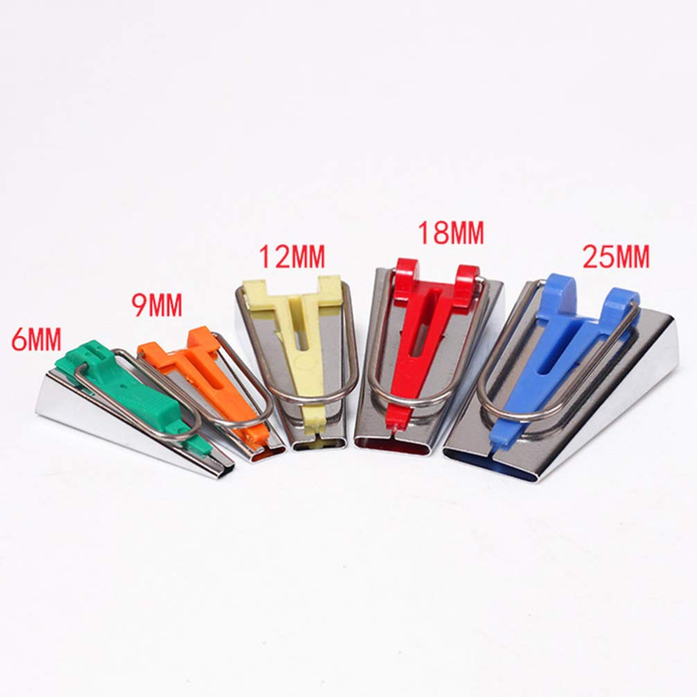 5PCS Bias Tape Maker Kit - Quilting & Sewing Binding Tool Set with 5 Sizes for DIY Fabric Edging | Perfect for Quilting, Dressmaking & Craft Projects