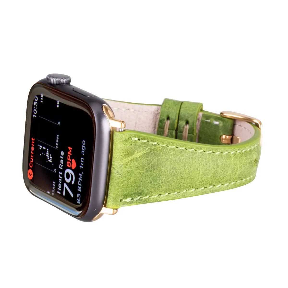 Premium Green Leather Slim Apple Watch Band - Stylish & Comfortable for Workouts, Office & Everyday Wear