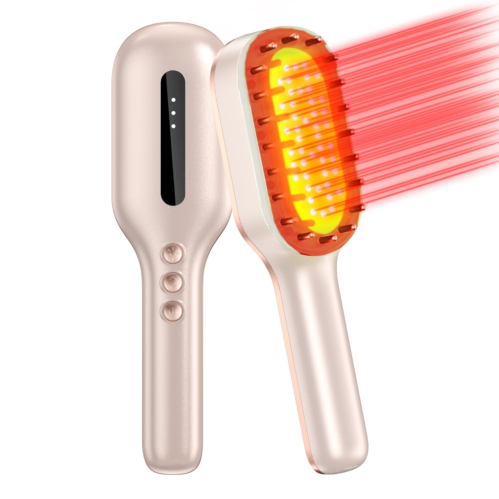 FDA Cleared Laser Therapy Hair Growth Comb - Red Light Electric Scalp Massager for Thicker Hair (Pink) | At-Home Hair Regrowth Treatment for Men & Women | Perfect for Daily Scalp Care & Hair Loss Prevention