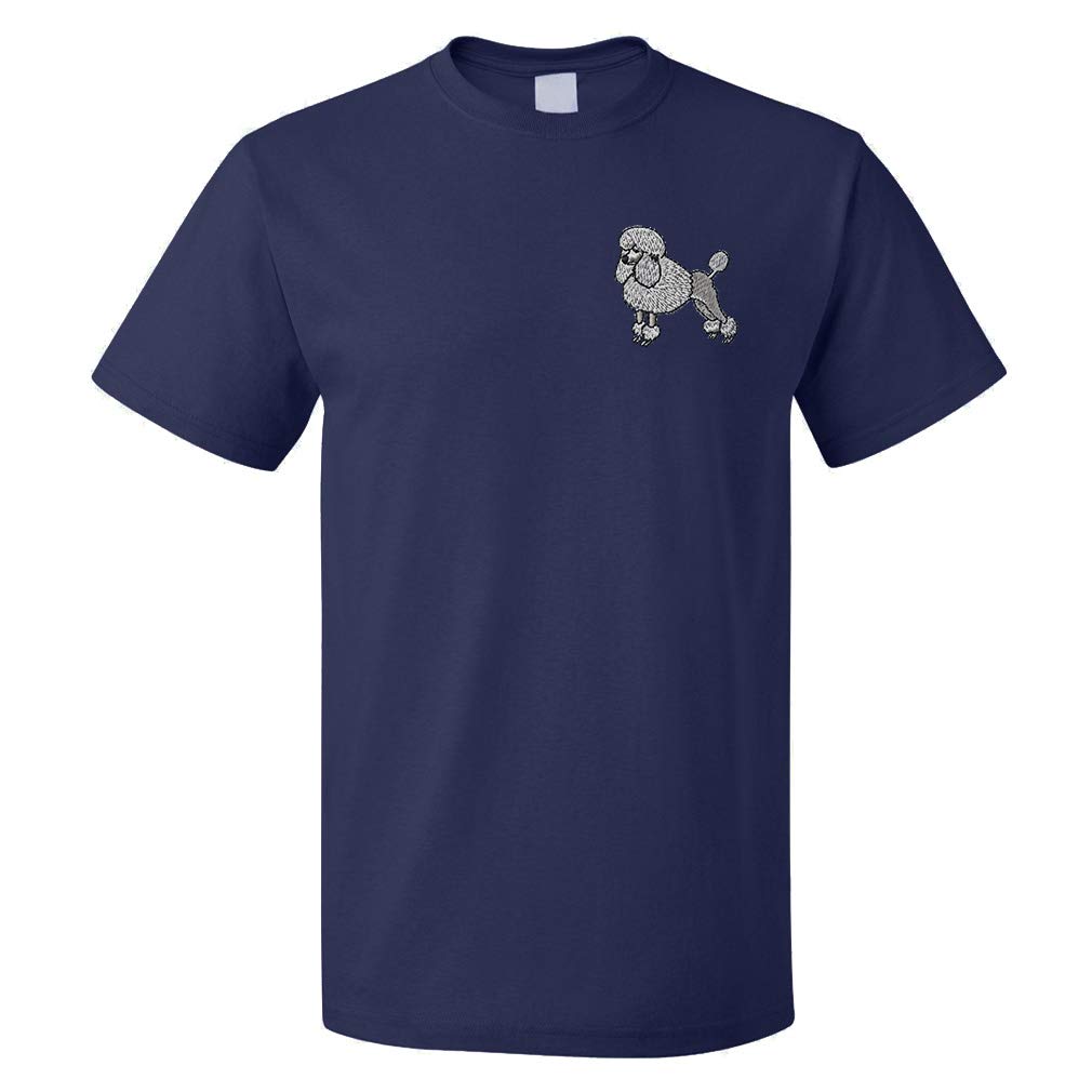 Funny Poodle Graphic T-Shirt for Men - Soft Cotton White Tee - Casual Wear & Gifts for Dog Lovers