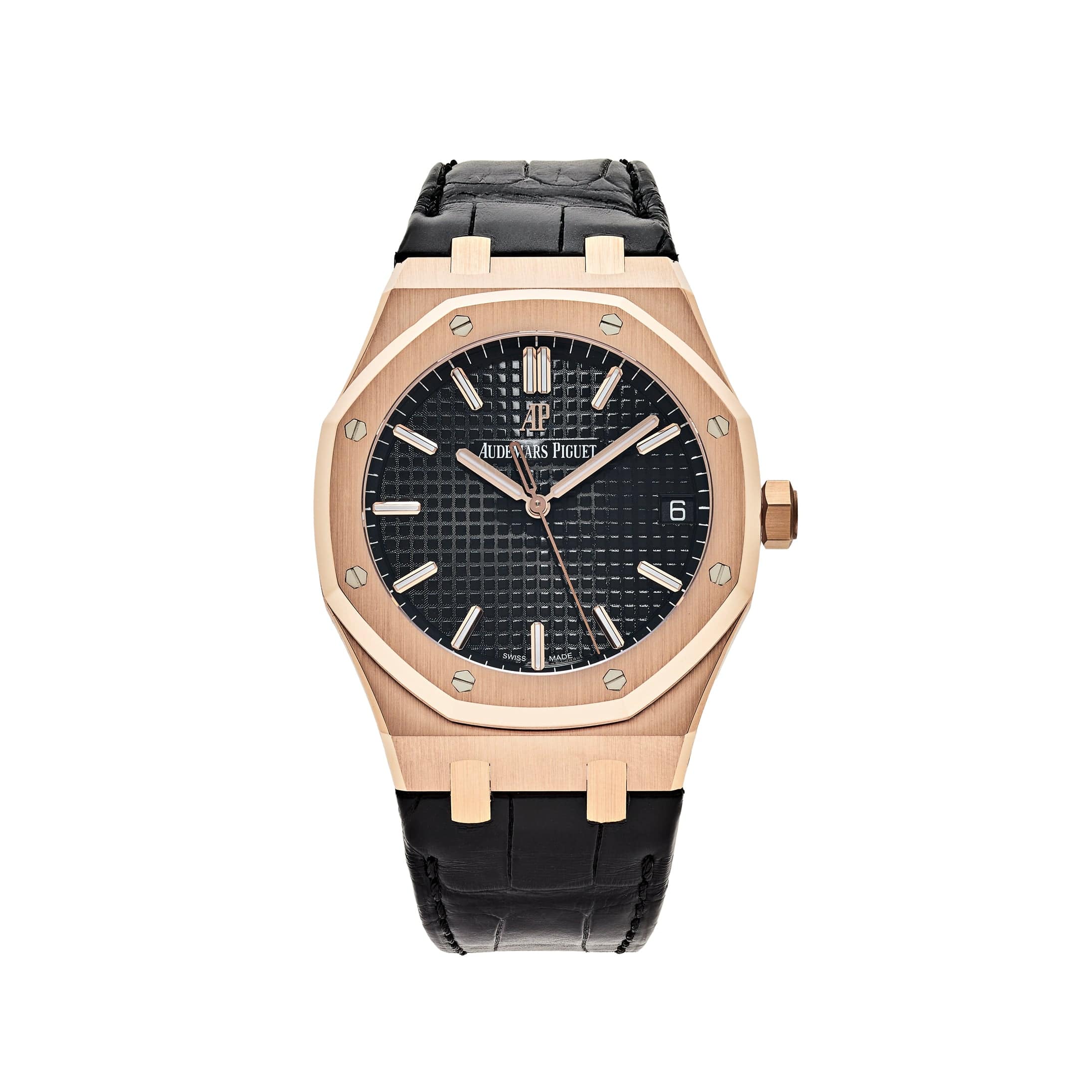 Audemars Piguet Royal Oak 15500OR Selfwinding Watch - 18K Rose Gold Case, Black Dial, Luxury Men's Timepiece for Business & Formal Occasions