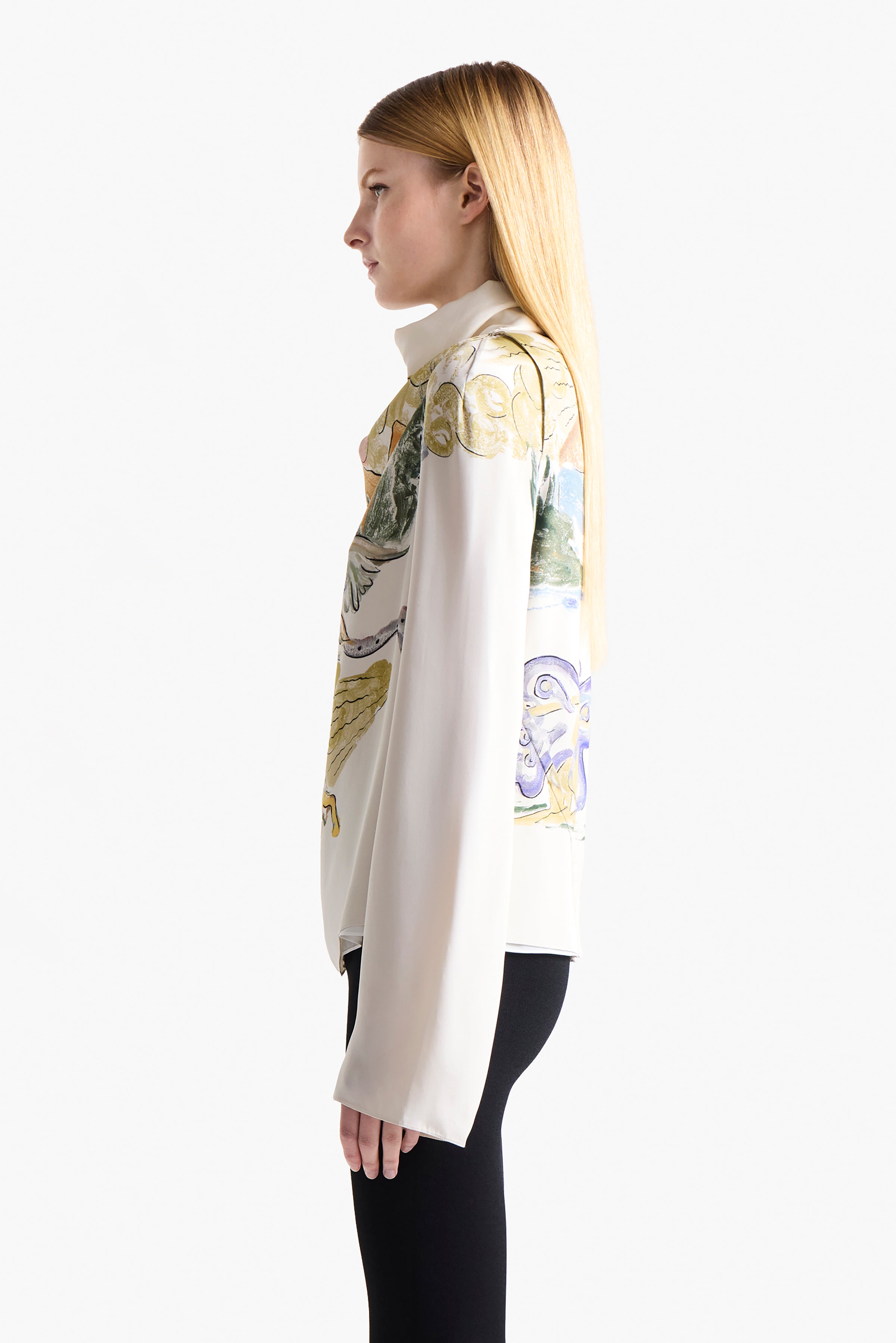 Chamomile Mythical Women's Top - Floral Print Boho Blouse for Casual Wear & Summer Outfits