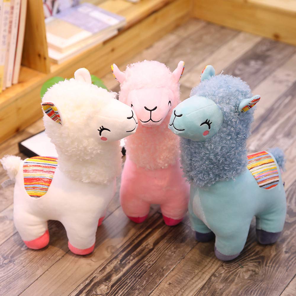 Soft Fluffy Alpaca Plush Stuffed Animal Toy - Cute Llama Plushie Gift for Kids, Girls & Couples (White) - Perfect for Cuddling, Birthday Gifts & Home Decor