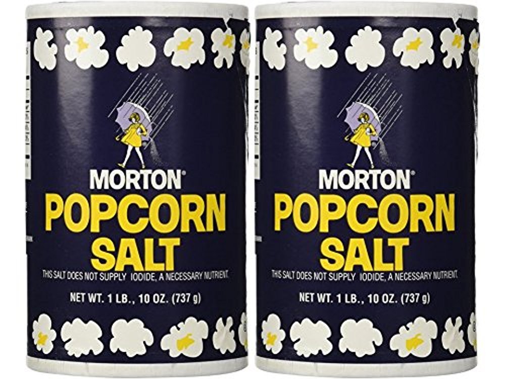 1Lb 10oz Morton Popcorn Salt - Fine Grain Seasoning for Popcorn, Salads, Corn on the Cob, French Fries & Nuts (Pack of 2) | Perfect for Movie Nights, BBQs & Snack Time
